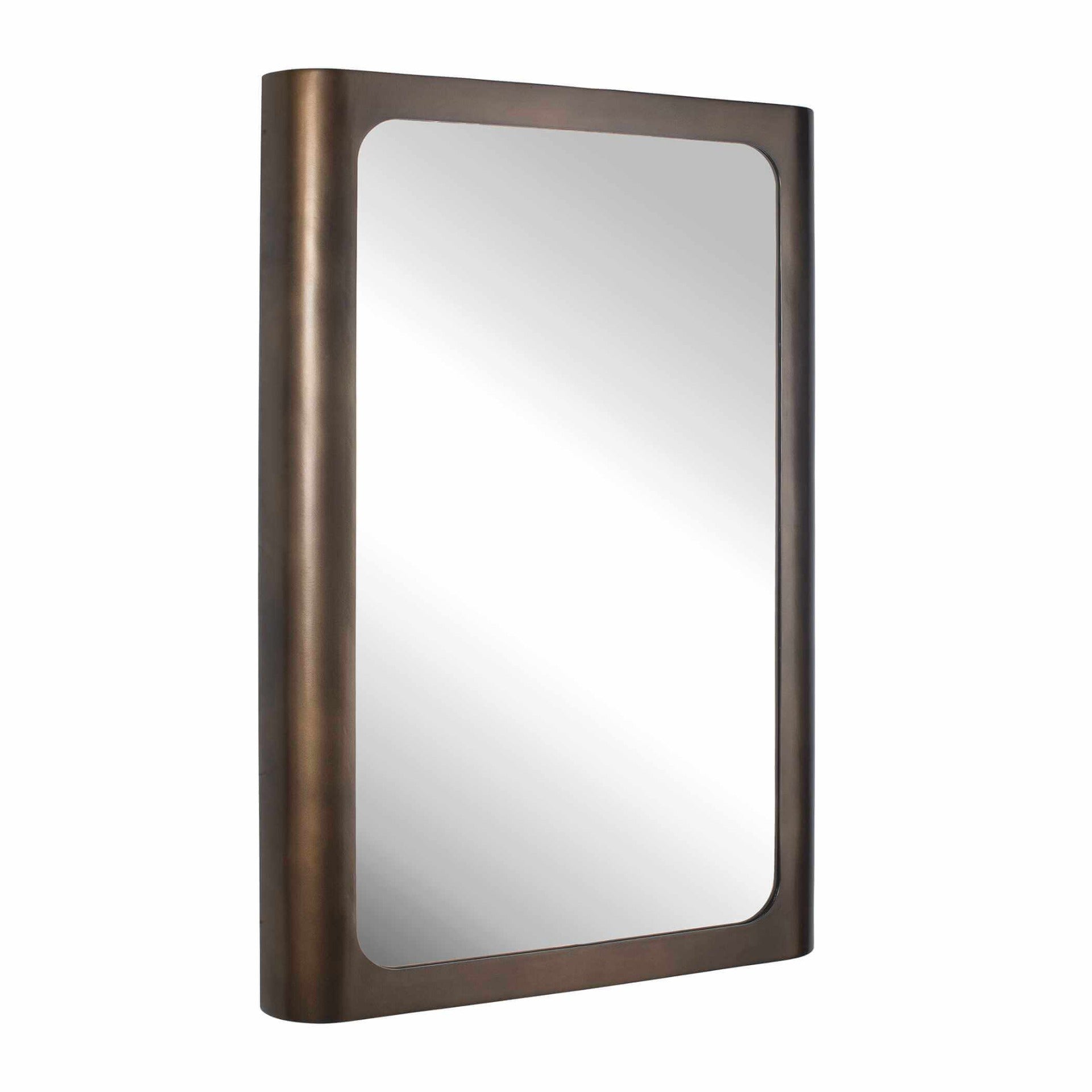Fischer Curved Edge Gold Bronze Mirror by Uttermost