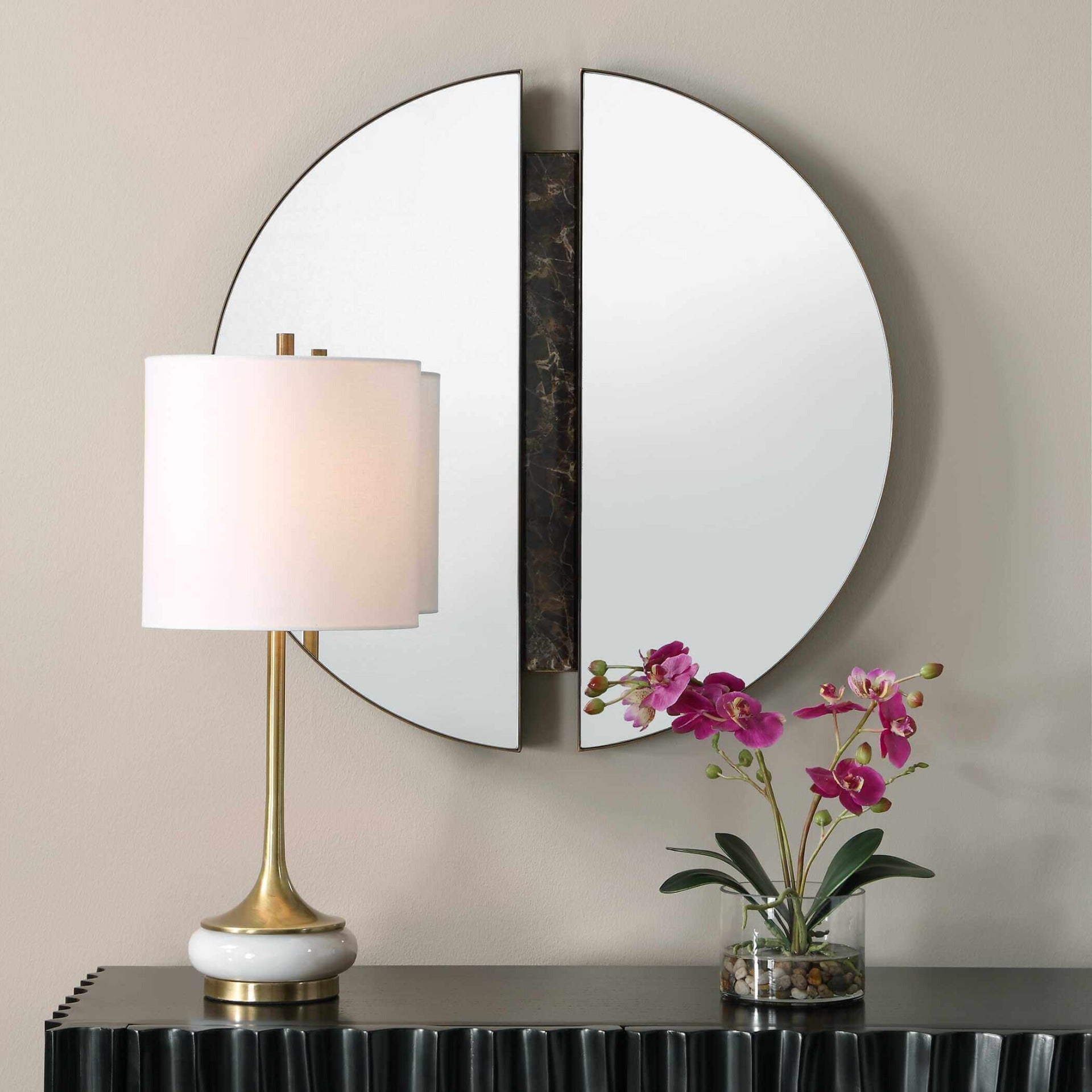 Hanover Divided Round Mirror by Uttermost