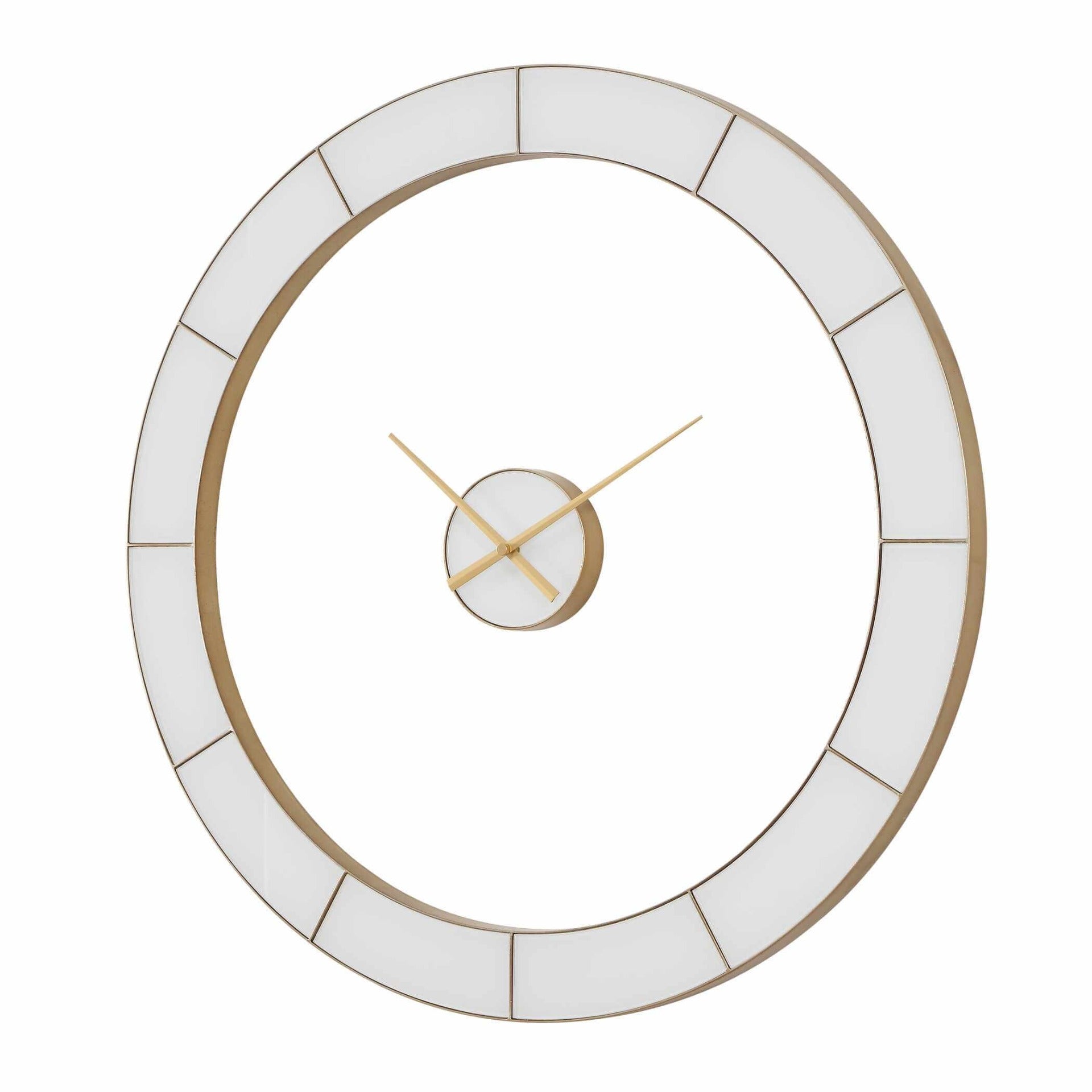 Ivory Halo Minimalist Wall Clock by Uttermost