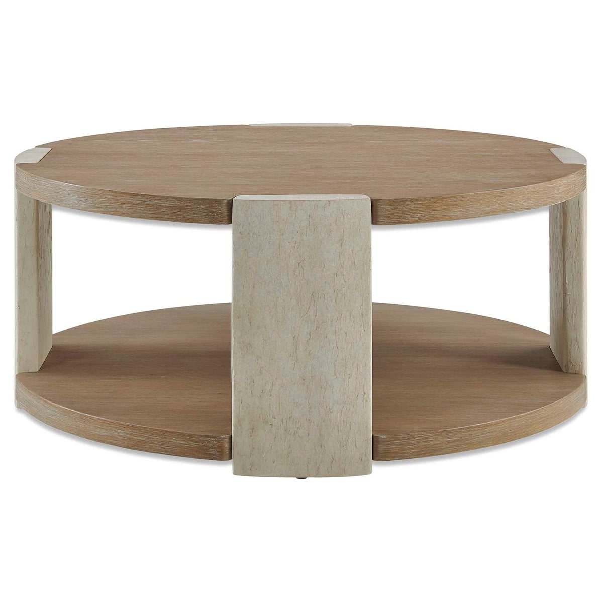 Maulet Round Oak Coffee Table Uttermost