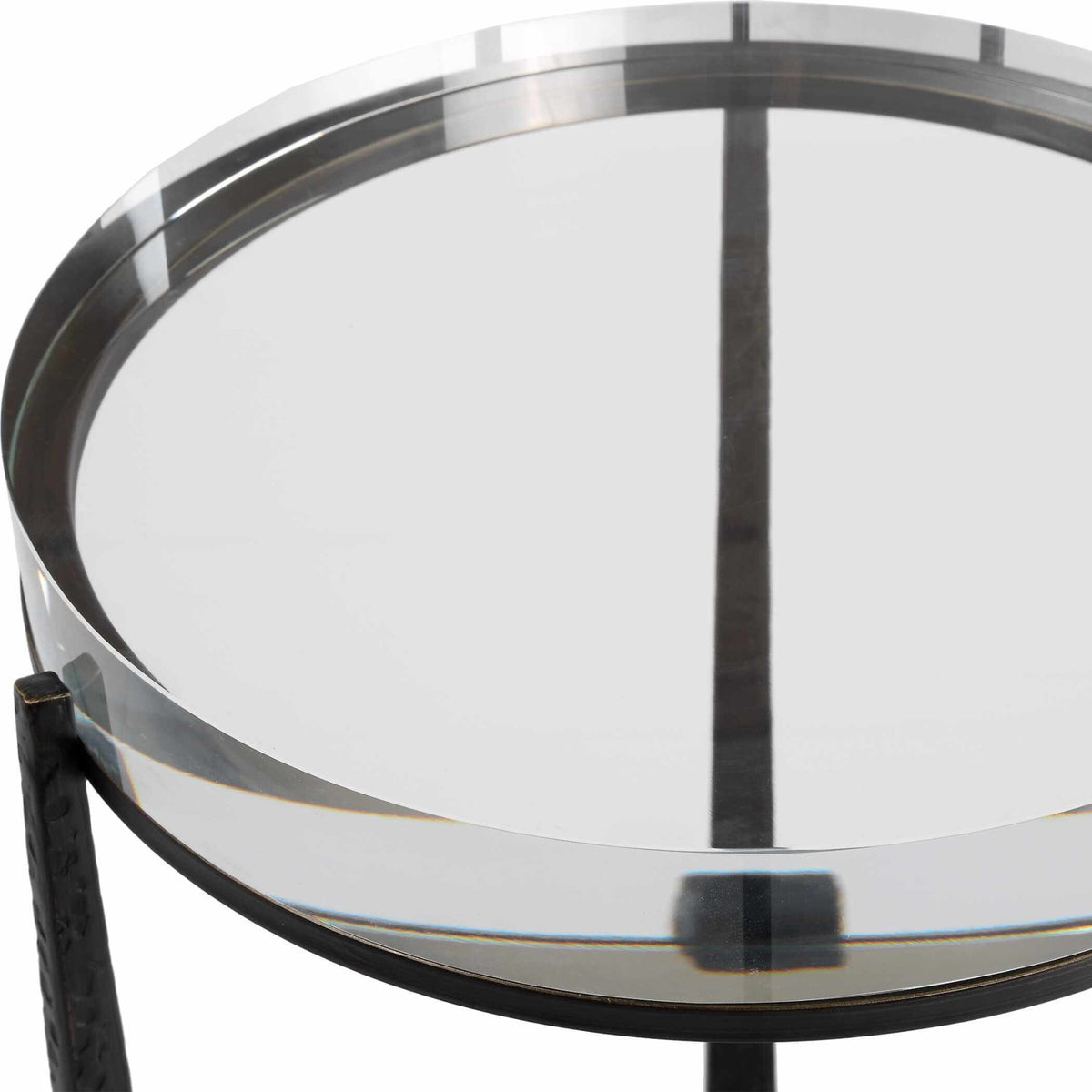 Midas Dark Bronze Round Side Table Uttermost