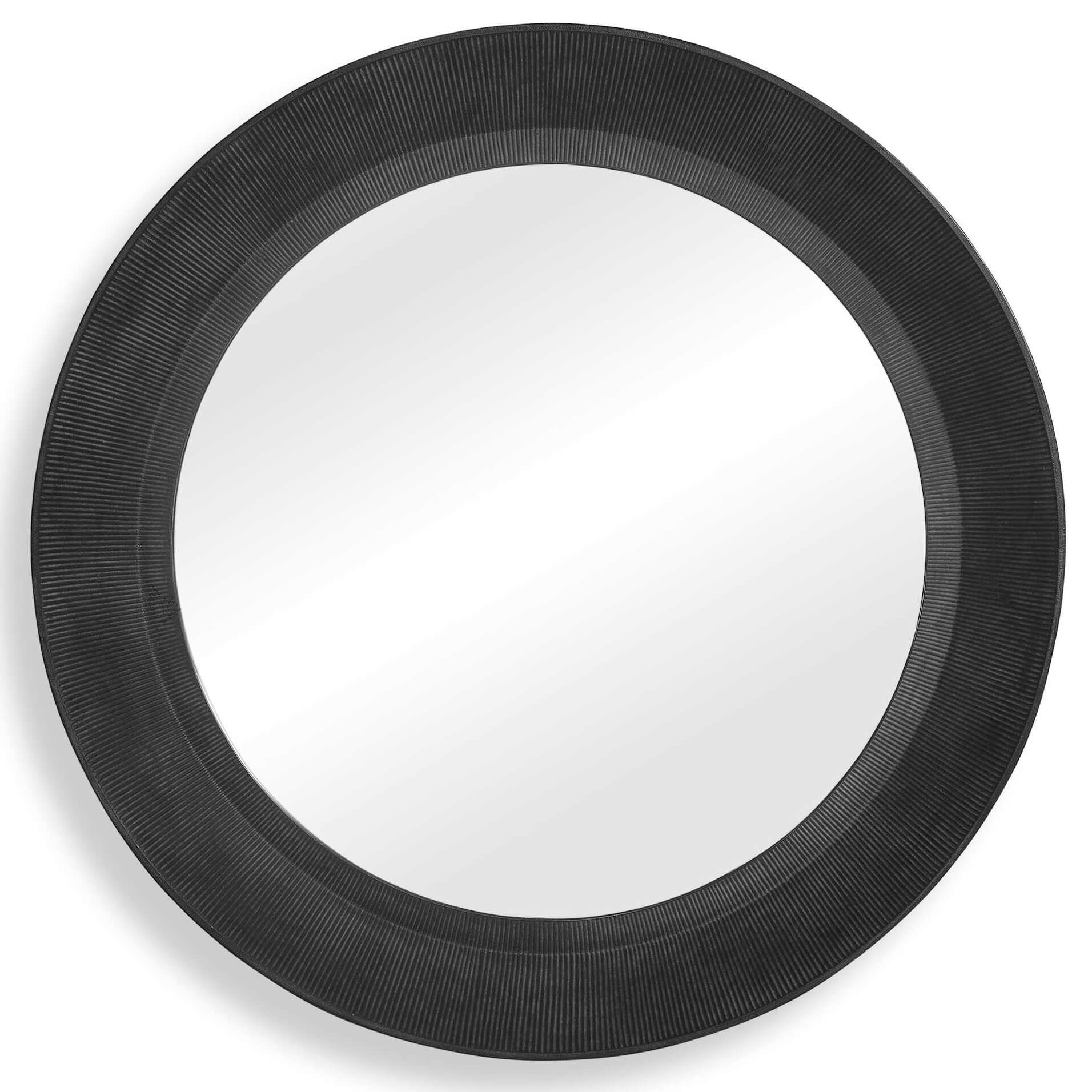 Montgomery Round Black Mirror by Uttermost