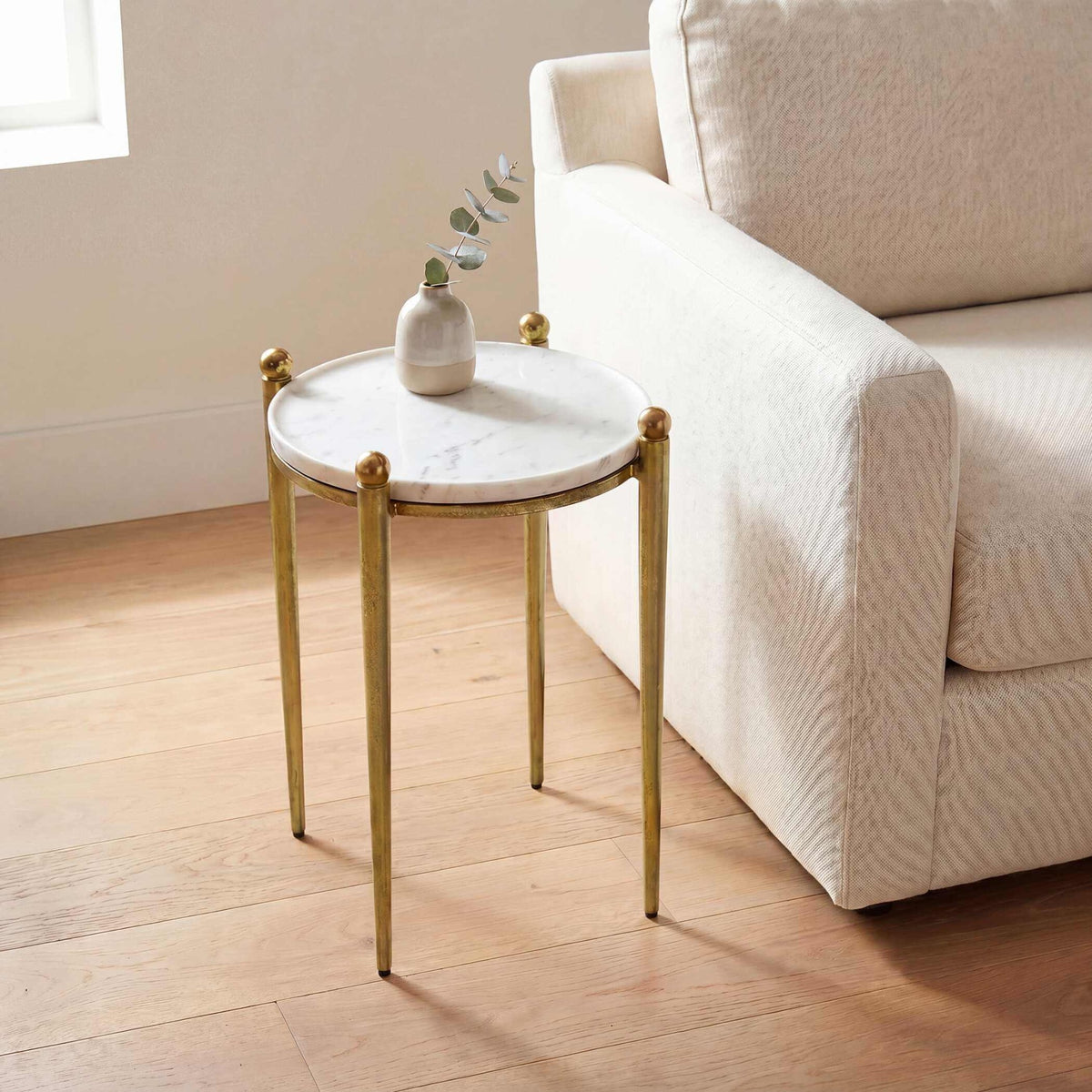 Nahunta Antique Brass Side Table by Uttermost
