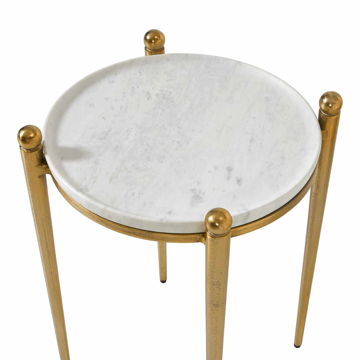 Nahunta Antique Brass Side Table Uttermost