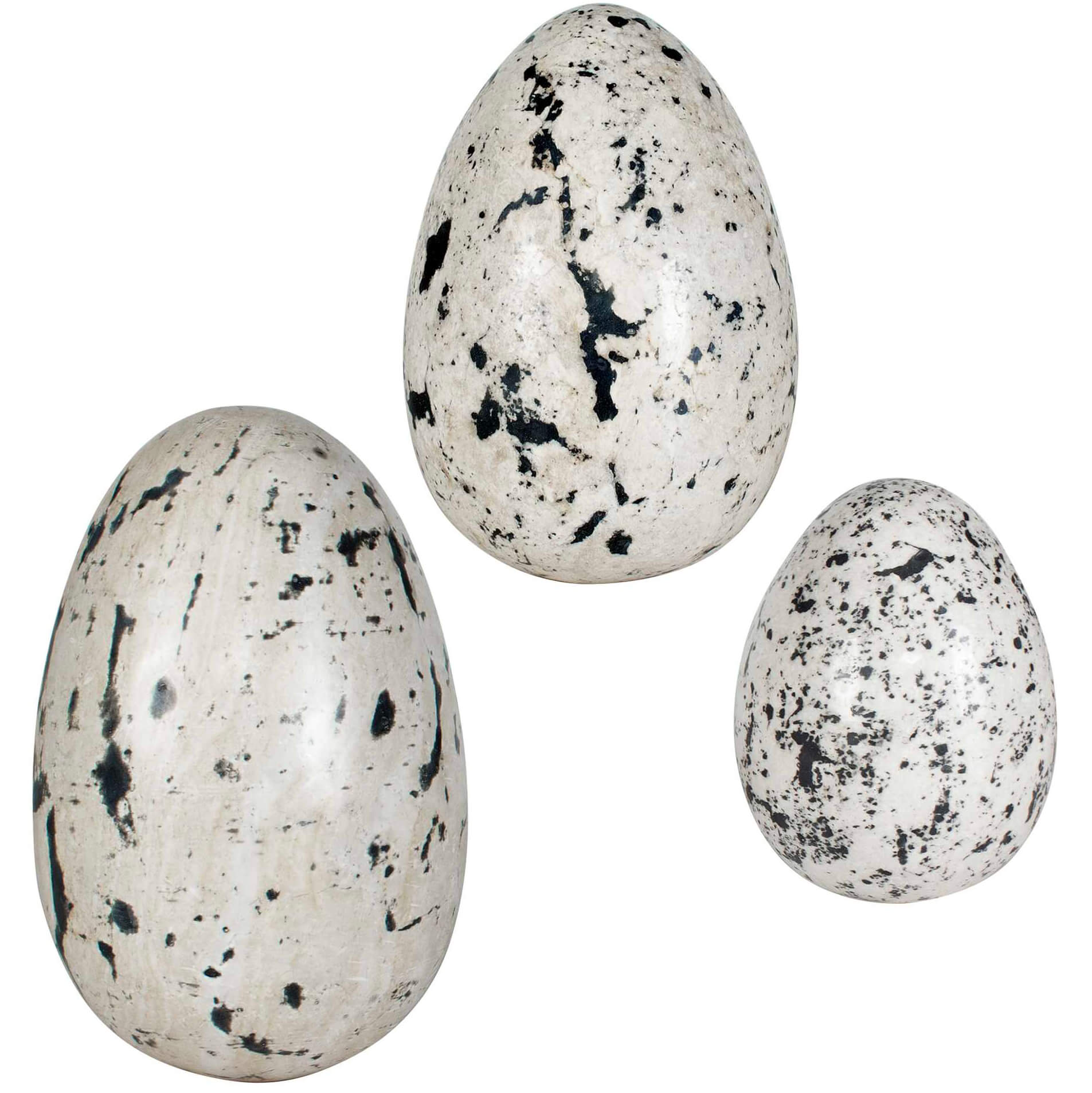 Nest Trio Indoor-Outdoor Stone Eggs - Set of 3 by Uttermost