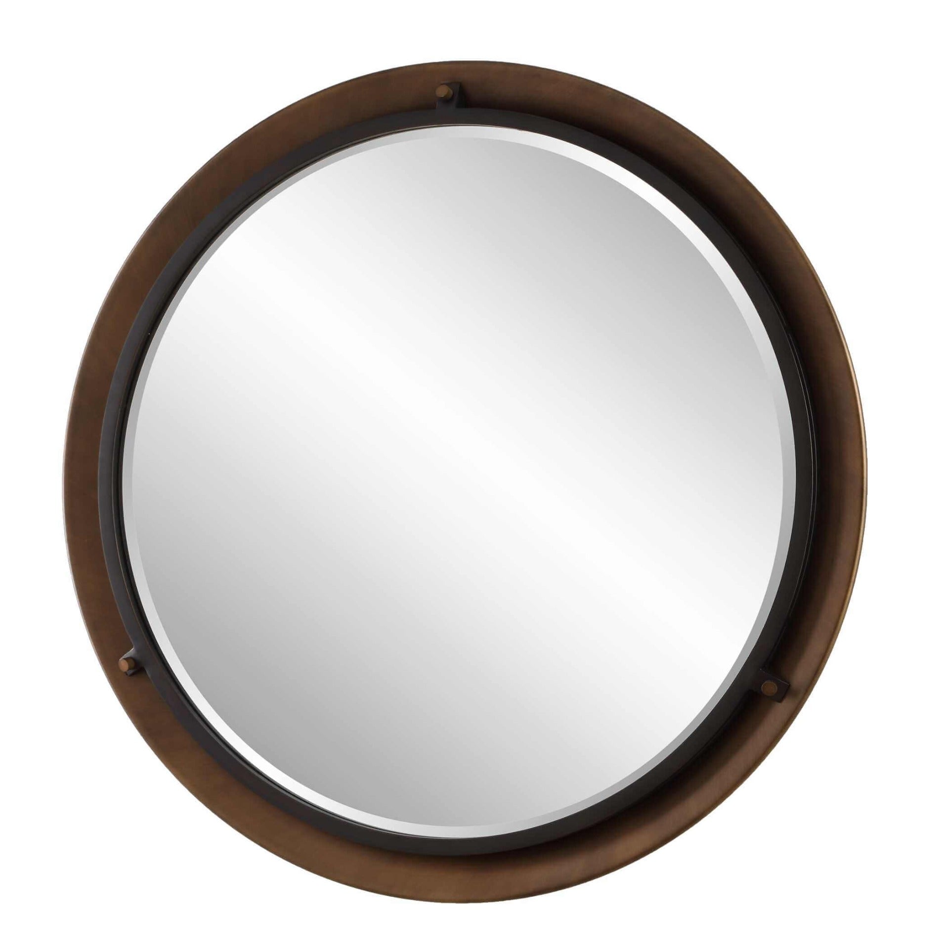 Porthole Bronze Round Mirror by Uttermost