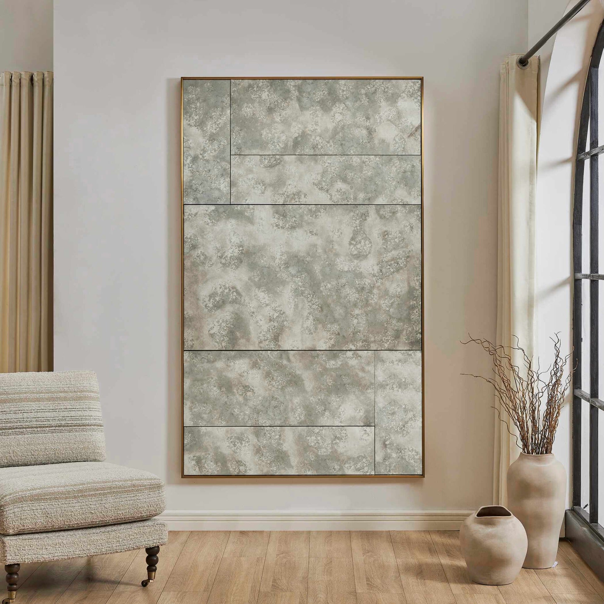Rally Oversized Antiqued Mirror by Uttermost