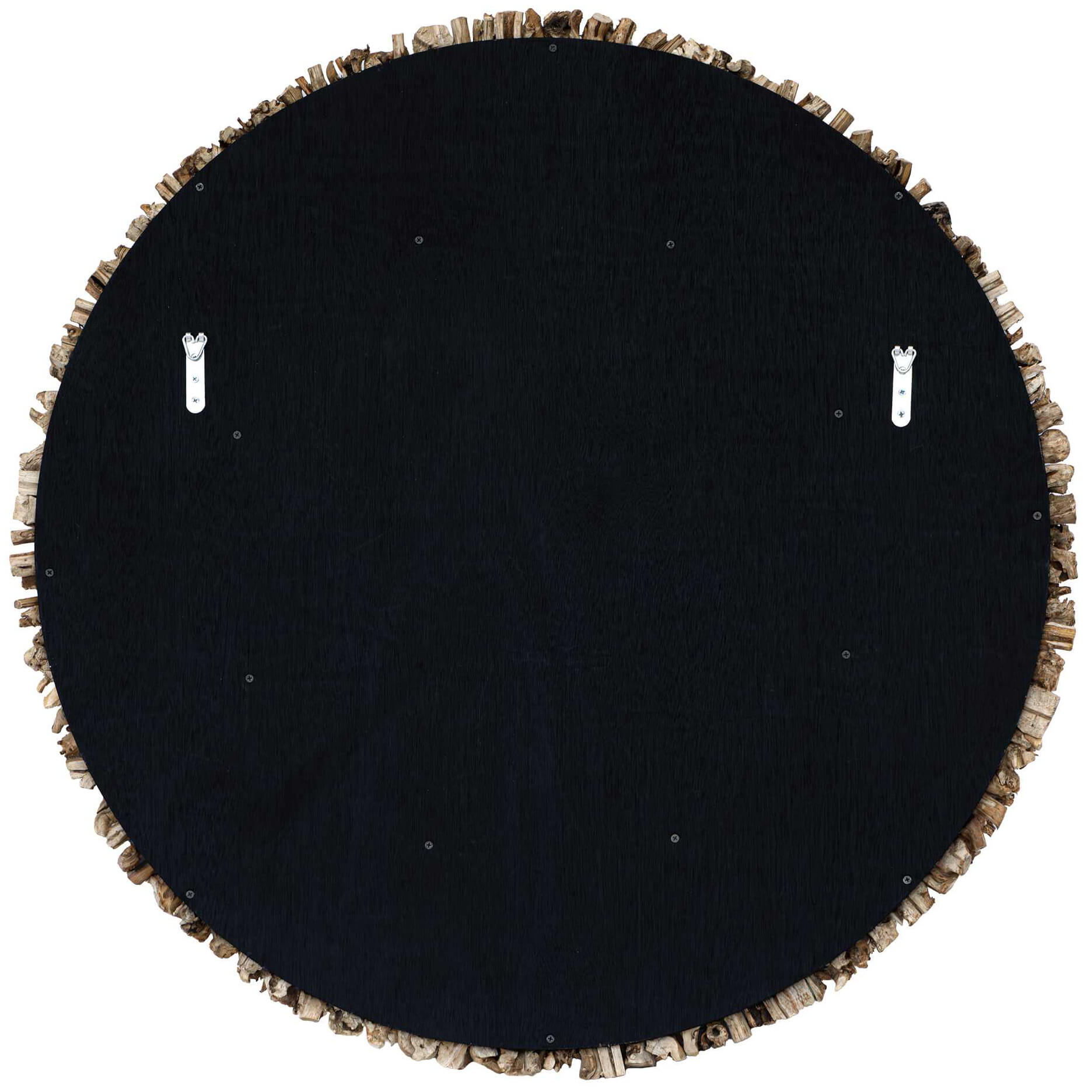 Rossetti Round Interwoven Wood Mirror by Uttermost