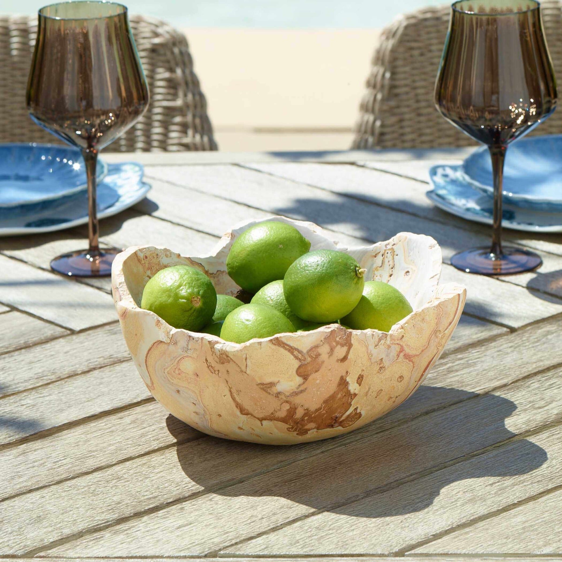 Sahara Bloom Indoor-Outdoor Stone Bowl by Uttermost