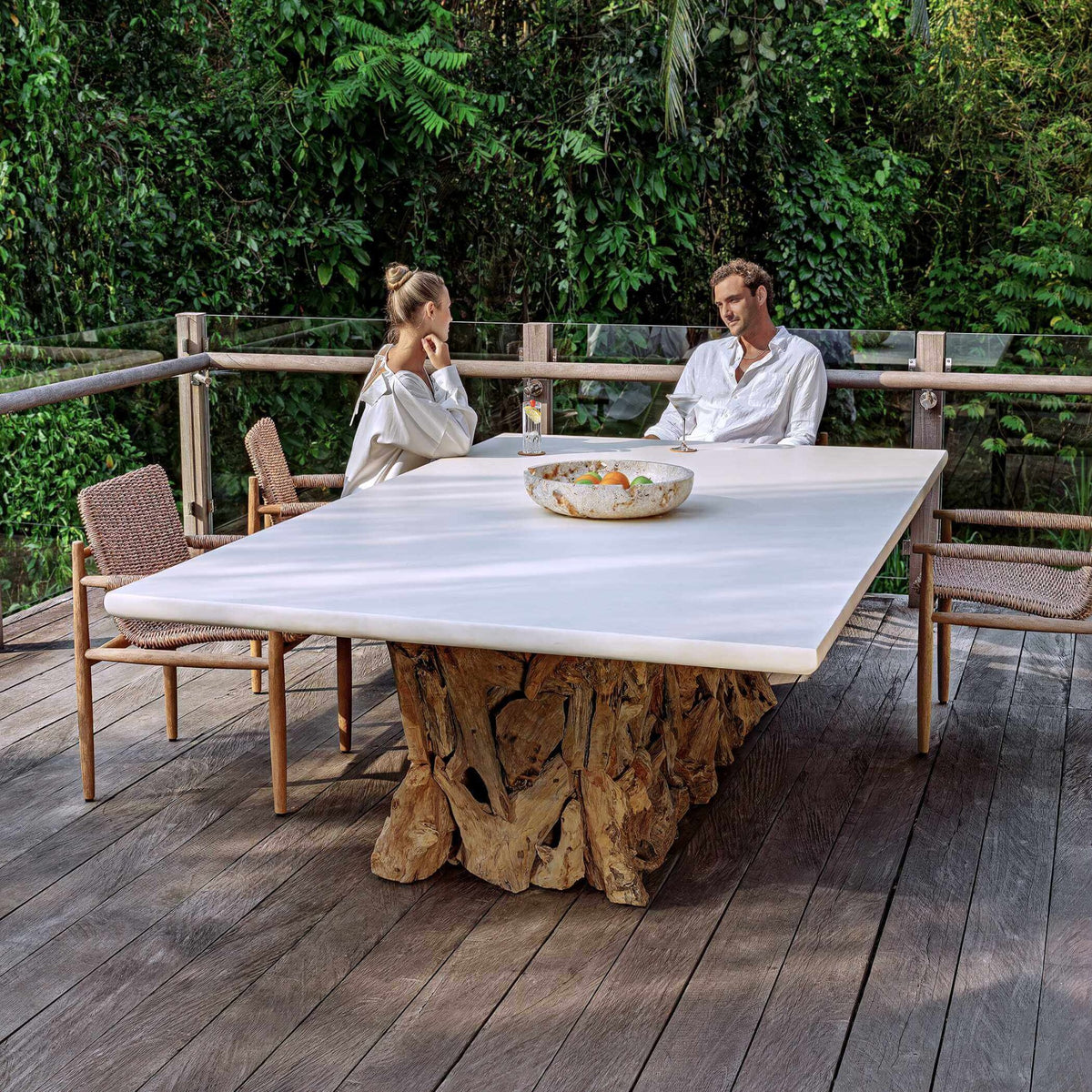 Stonewood Indoor-Outdoor Ping-Pong Dining Table Uttermost