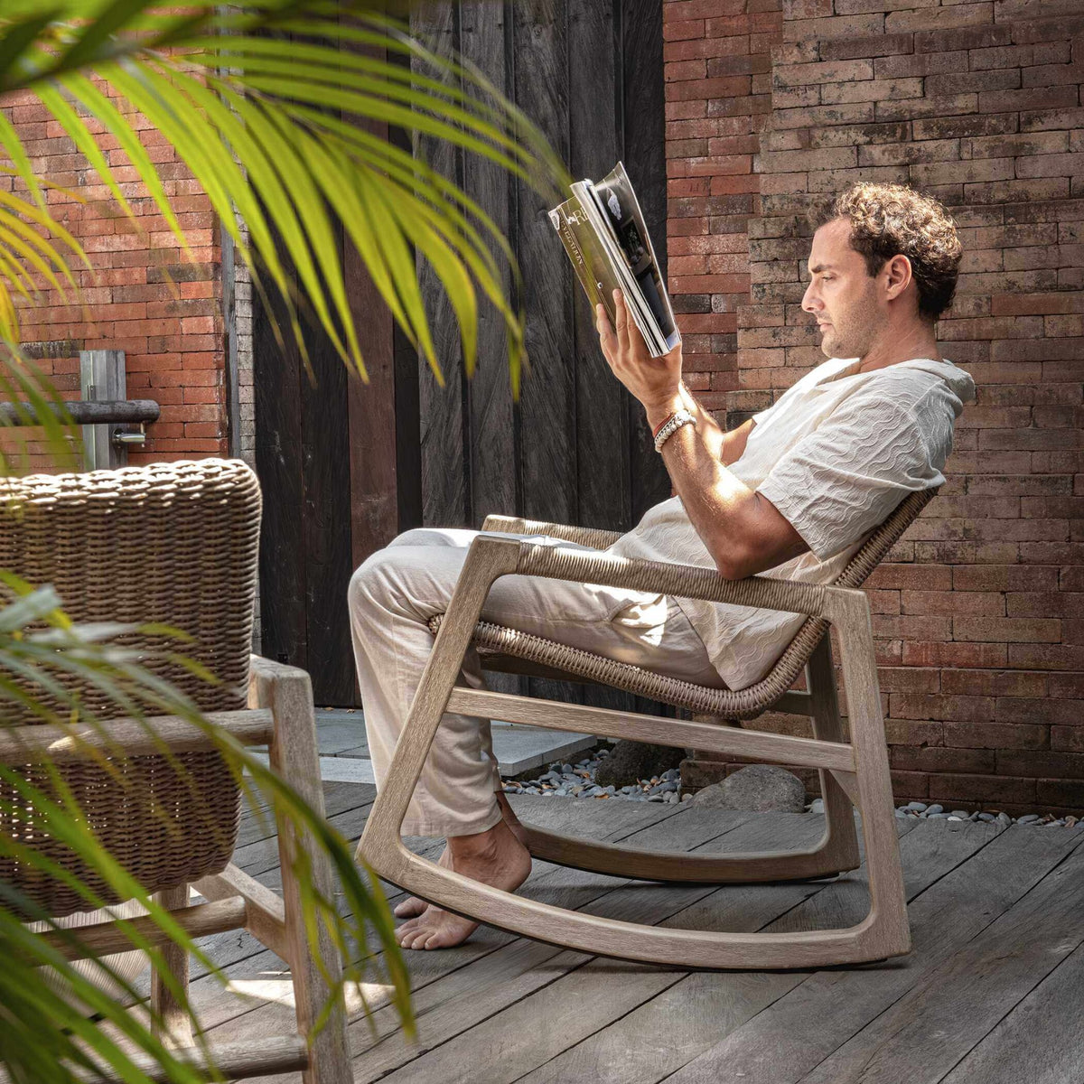 Sumba Outdoor Wicker Rocking Chair Uttermost