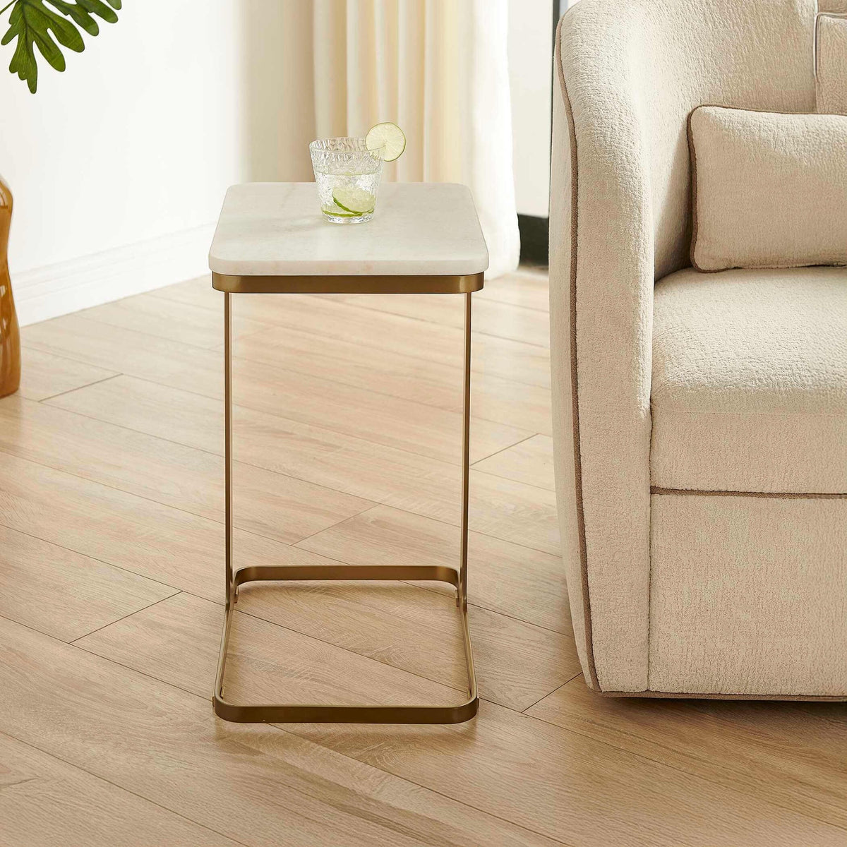 Tylan Marble Side Table Uttermost