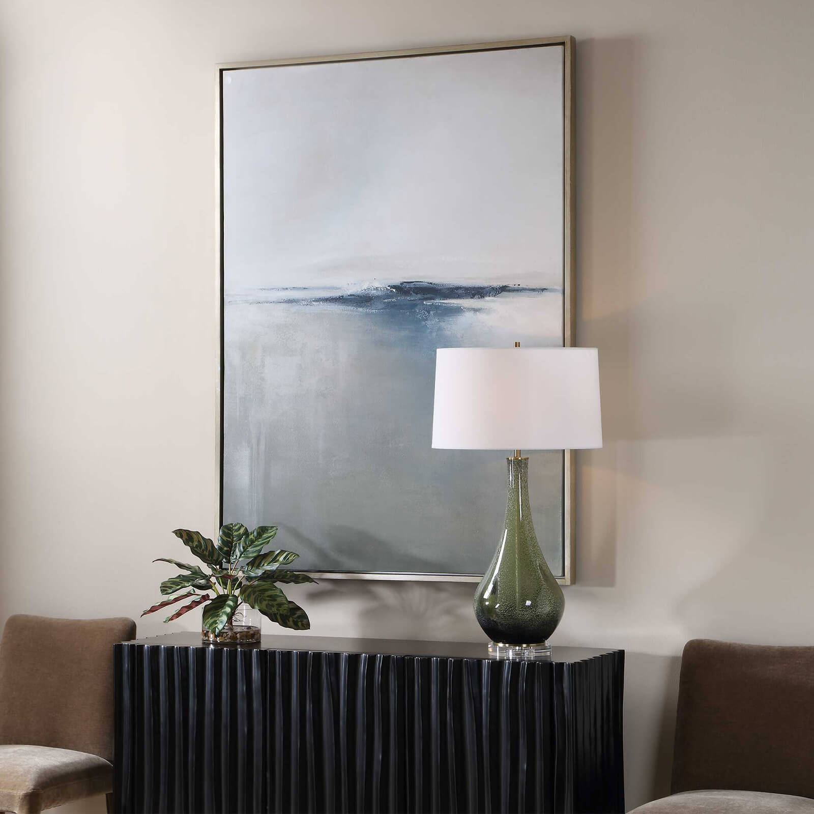 Above The Waterline Abstract Painting by Uttermost