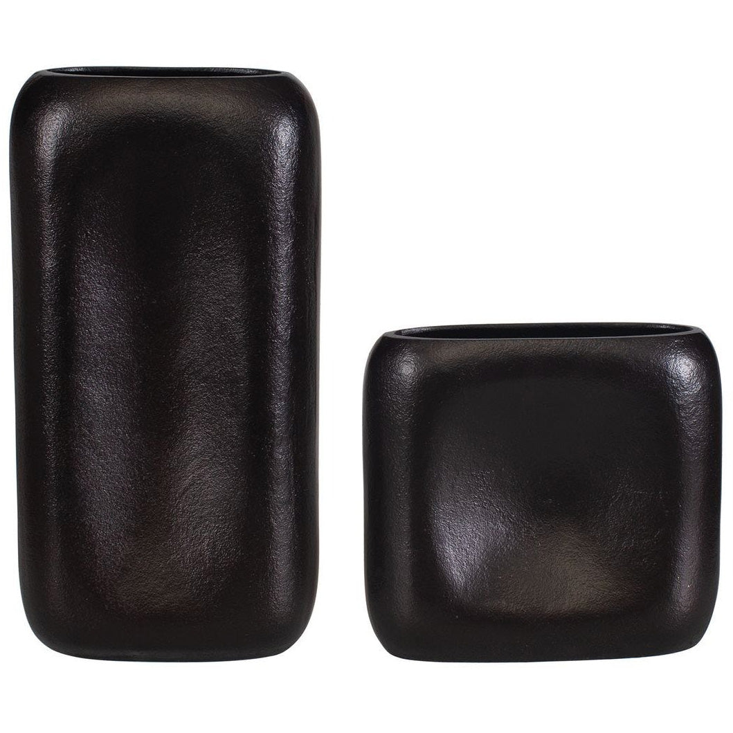 Anodic Vases in Dark Brown - Set of 2 by Uttermost