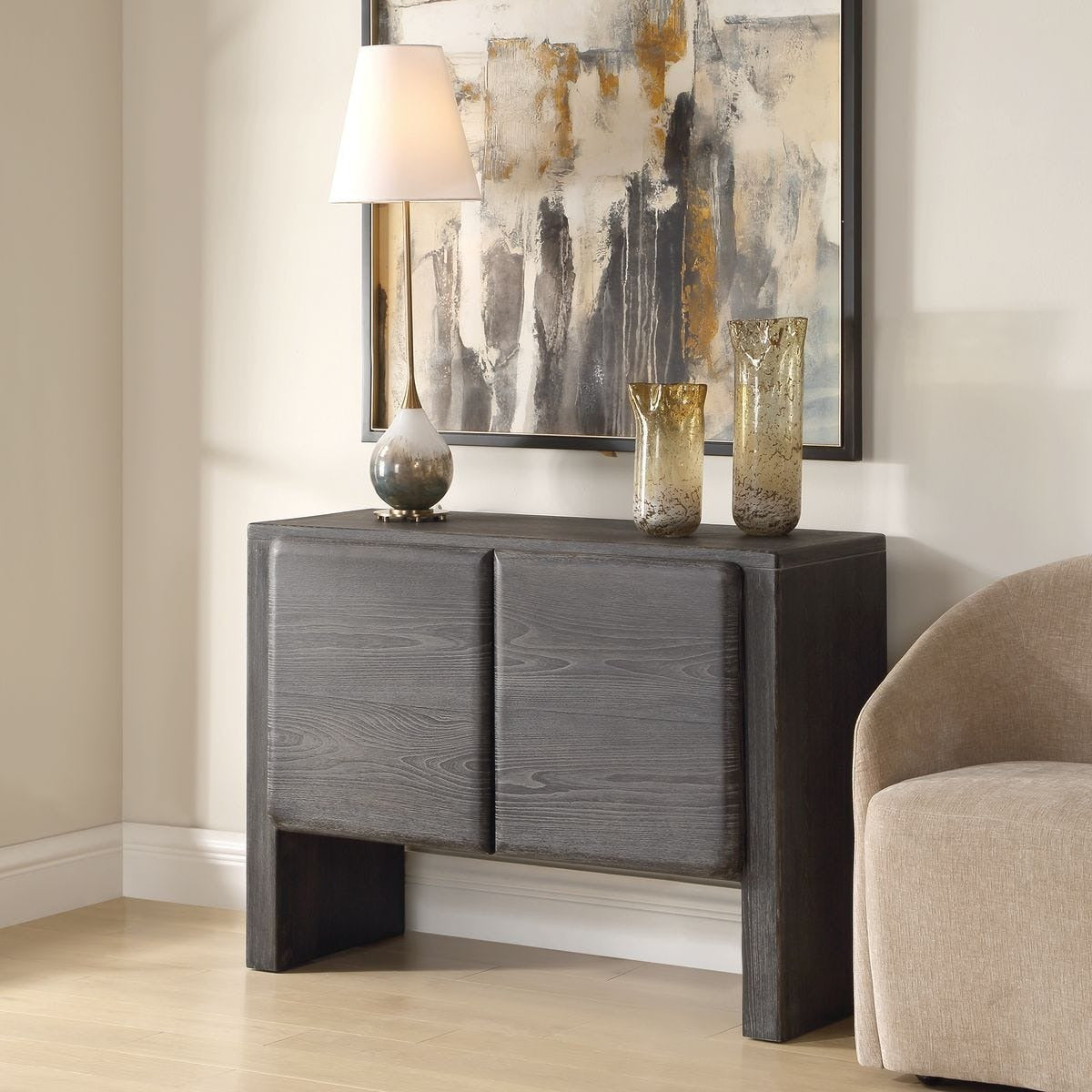 Bierk 2 Door Cabinet in Dark Stain by Uttermost