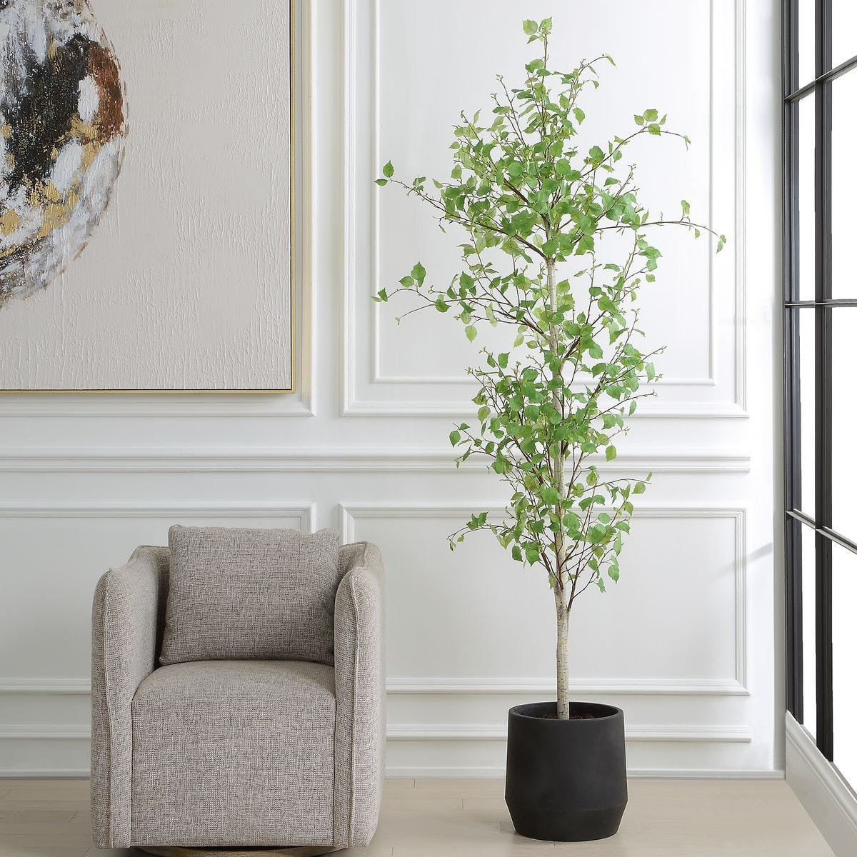 Boreal Potted Birch Tree by Uttermost