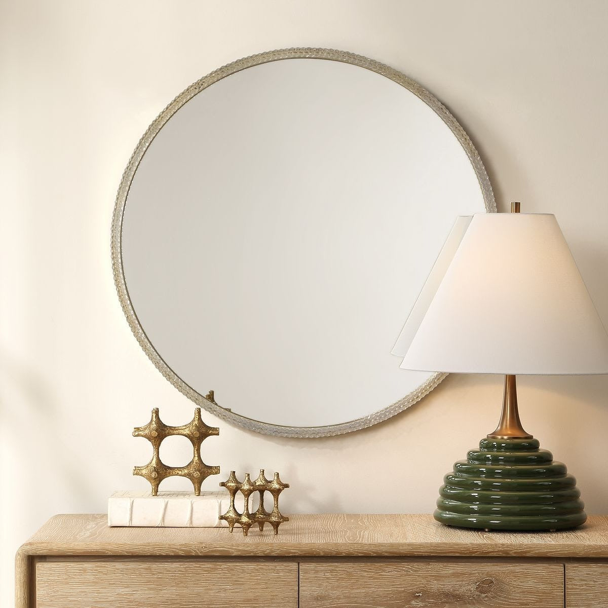 Break The Ice Round Mirror by Uttermost