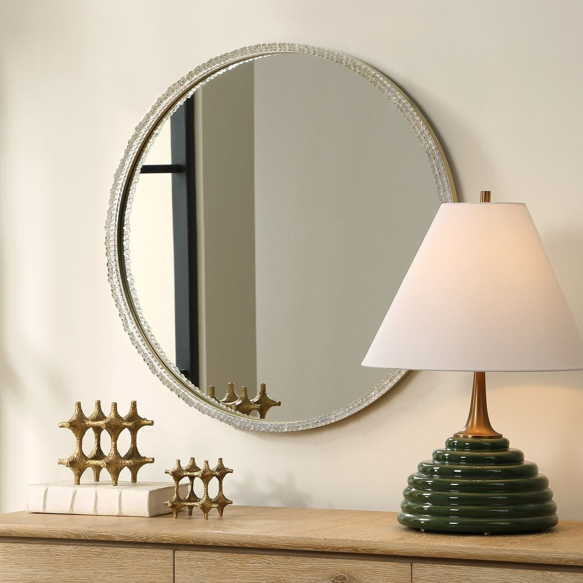 Break The Ice Round Mirror by Uttermost