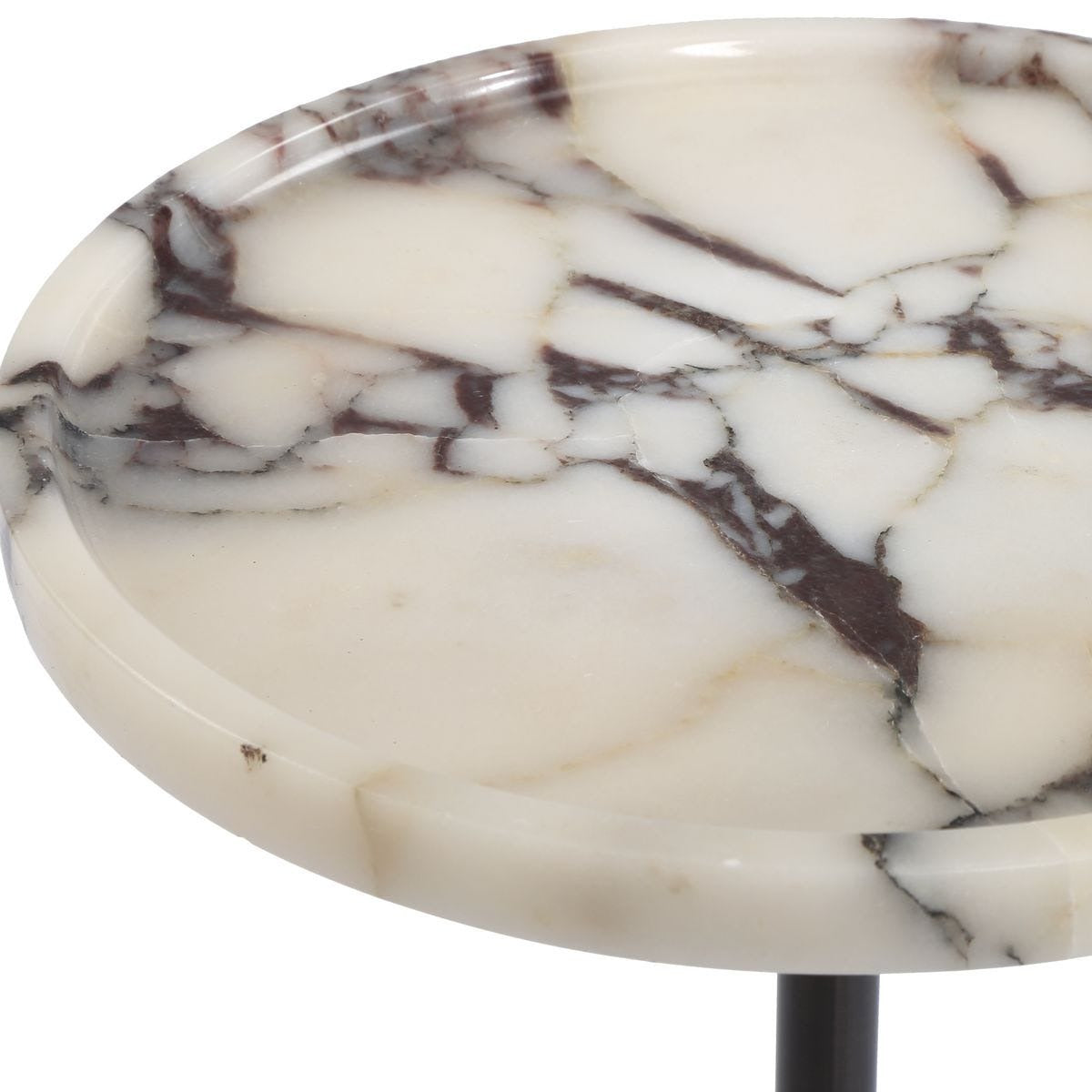Brunson Drink Table in White Marble by Uttermost