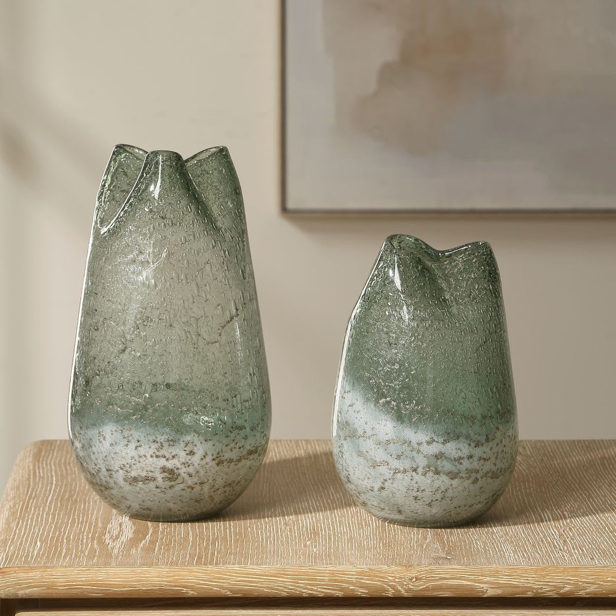 Chianti Seeded Glass Vases - Set of 2 by Uttermost