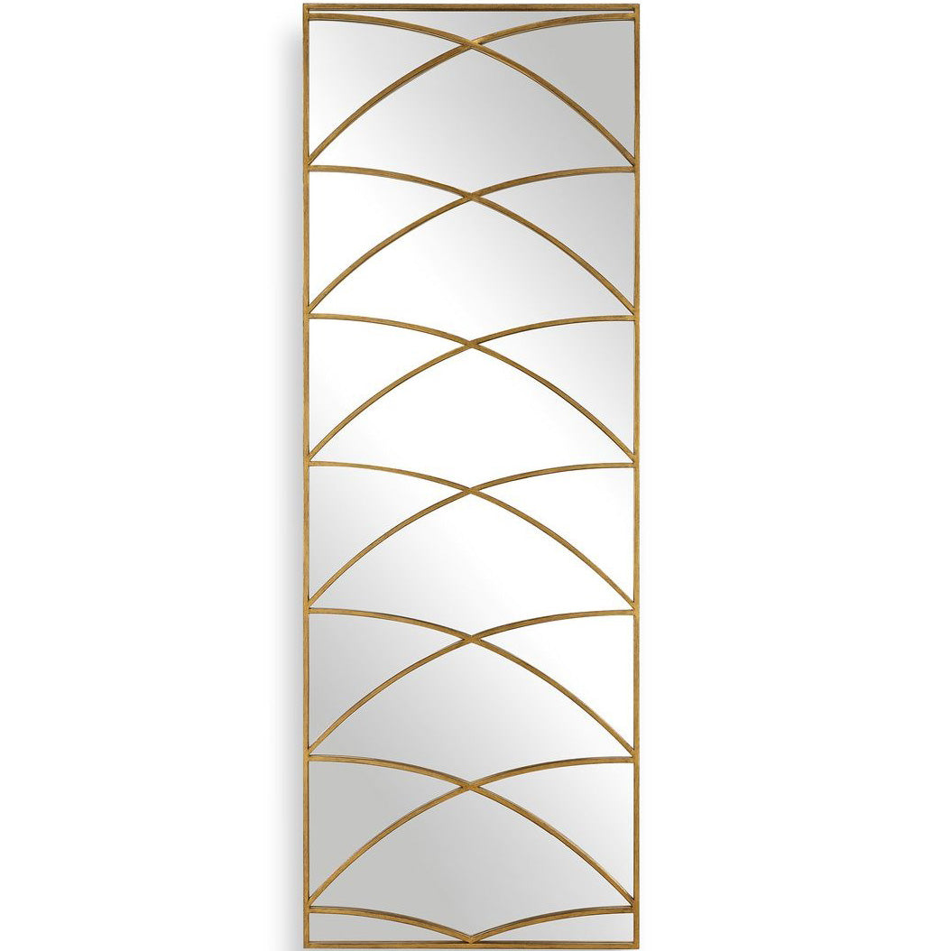 Crossed Up Full Length Mirror in Gold by Uttermost