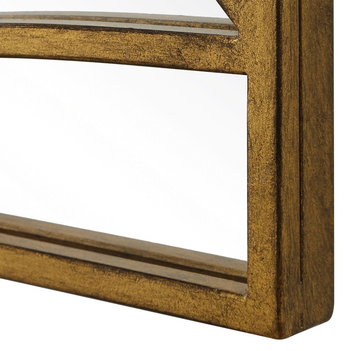 Crossed Up Full Length Mirror in Gold by Uttermost
