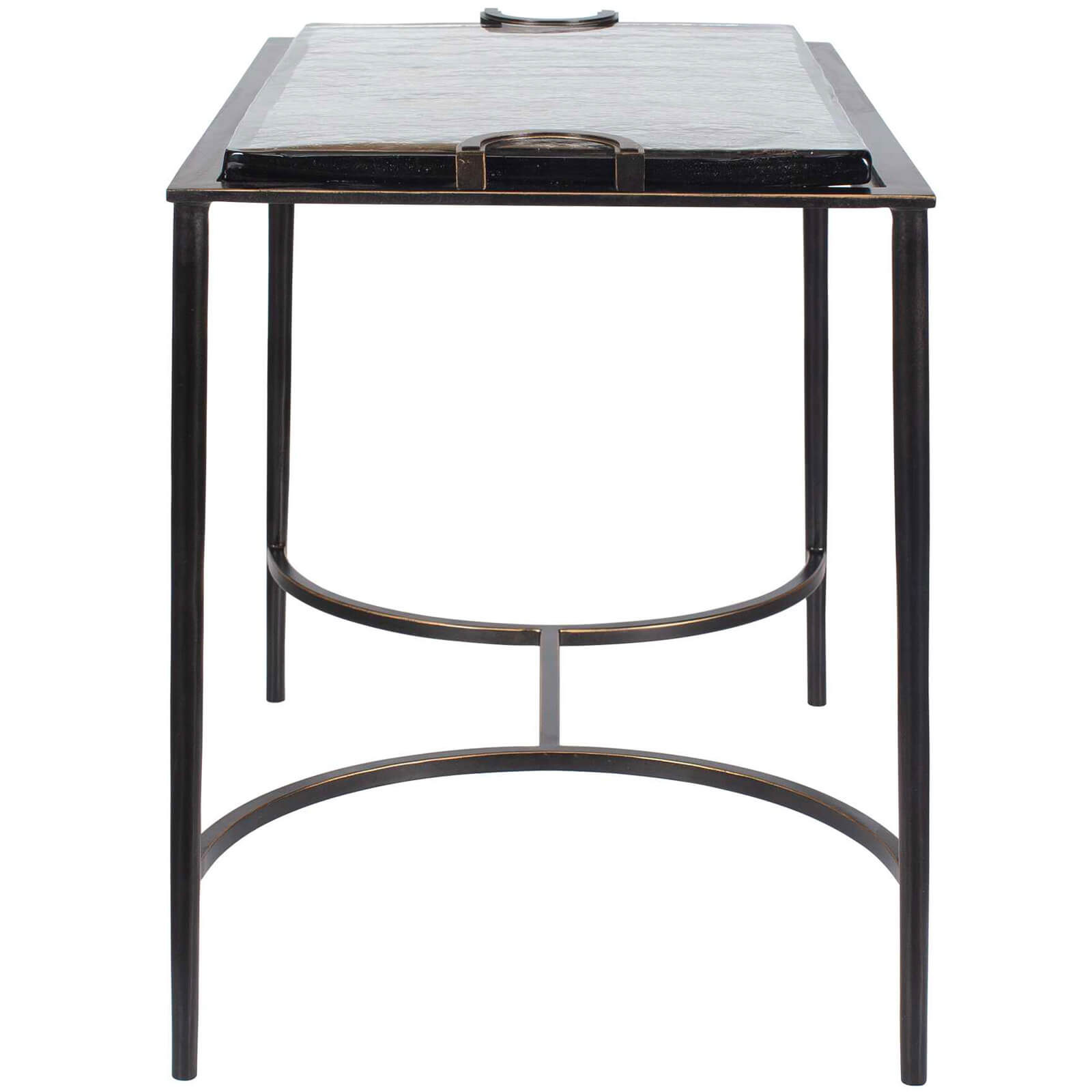 Eisen Textured Glass Side Table by Uttermost