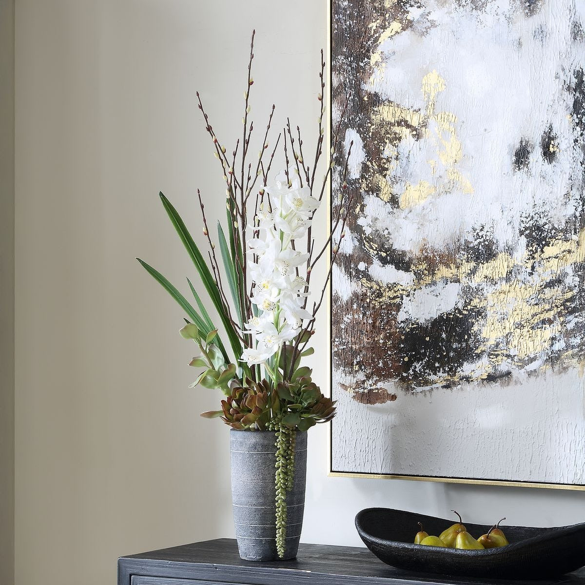 Eterna Orchid Centerpiece and Vase by Uttermost