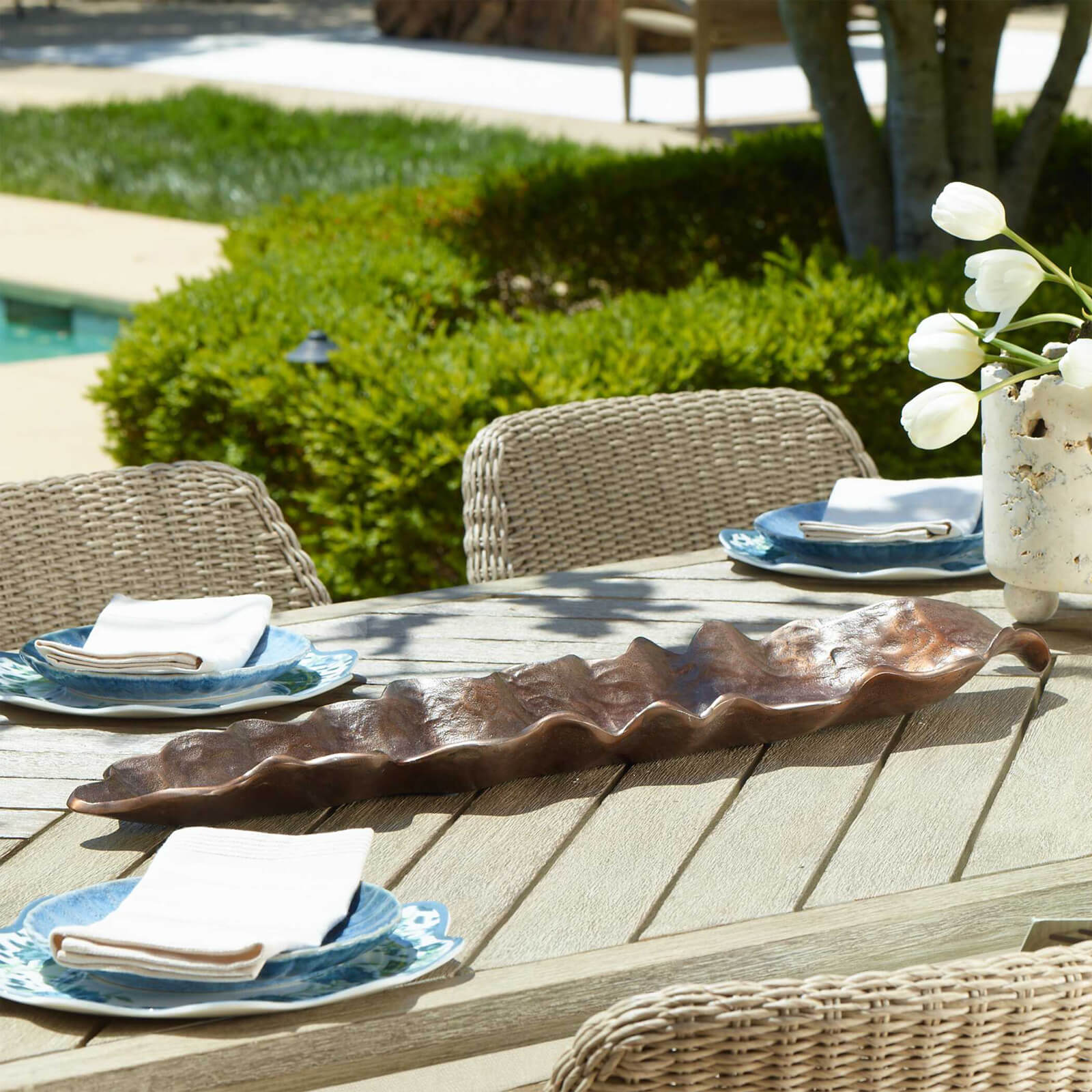 Frond Indoor-Outdoor Leaf Tray by Uttermost