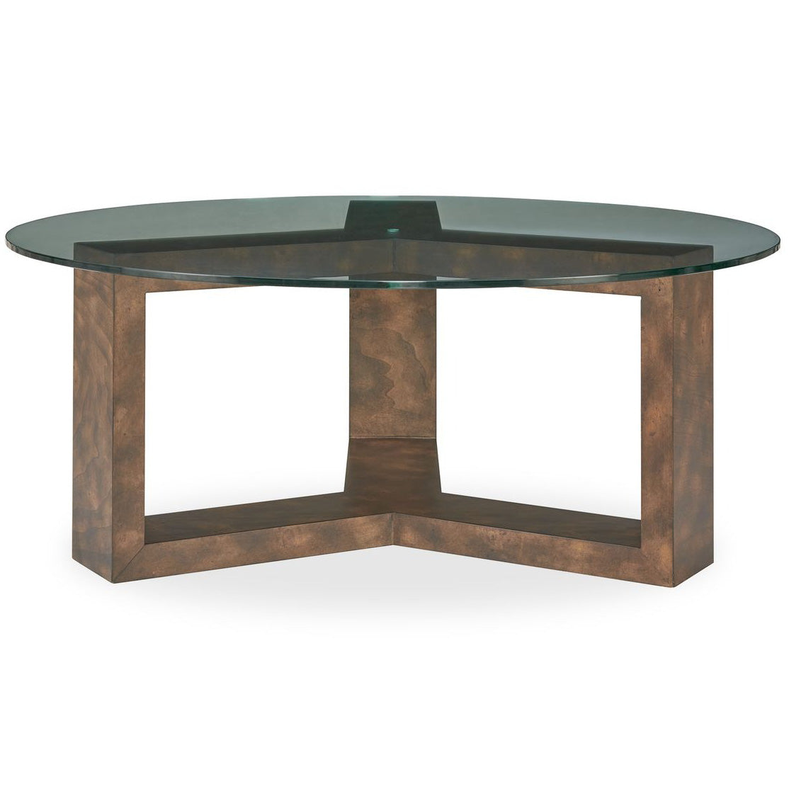 Ignis Round Coffee Table in Glass by Uttermost