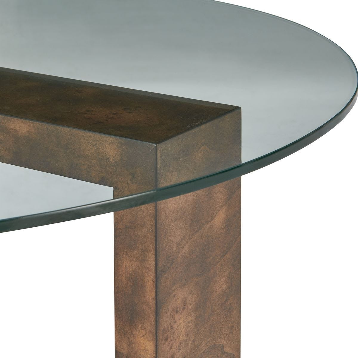 Ignis Round Coffee Table in Glass by Uttermost