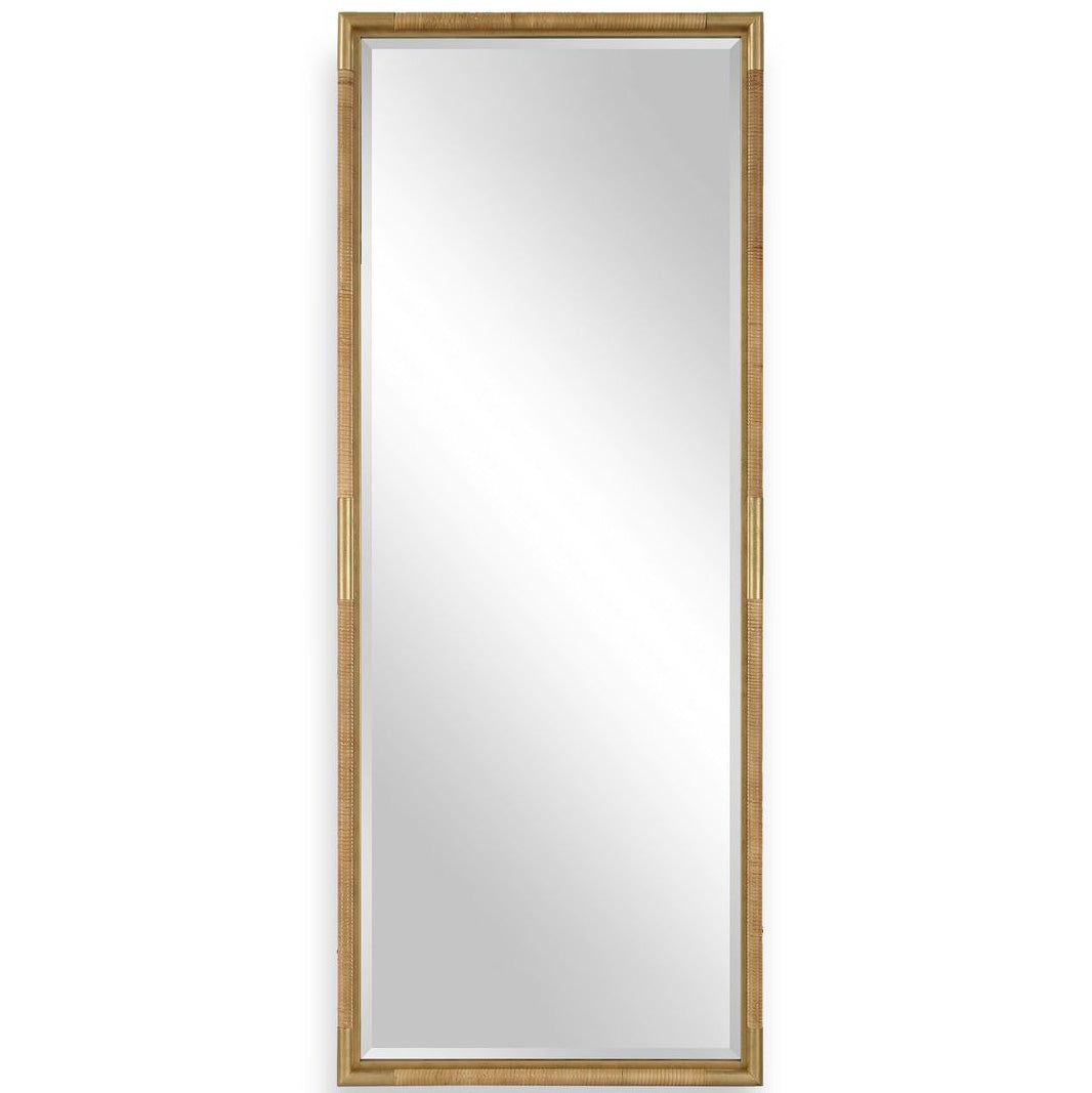 Kampar Full Length Rattan Tall Mirror by Uttermost