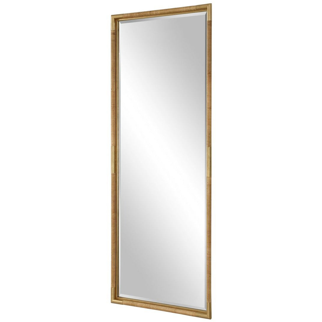 Kampar Full Length Rattan Tall Mirror by Uttermost