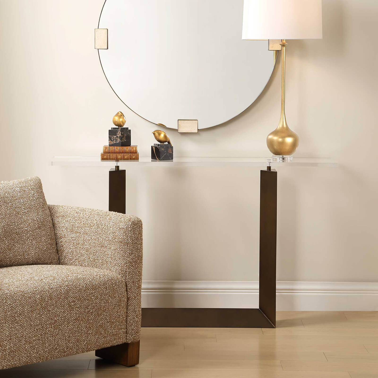 McElroy Modern Bronze Console Table by Uttermost
