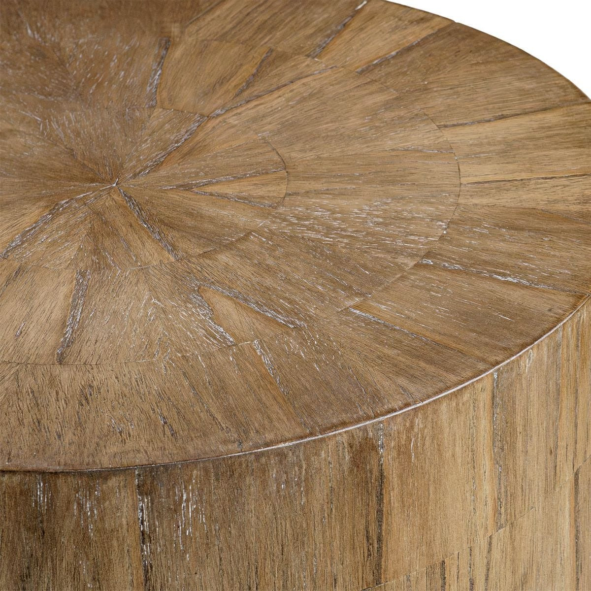 Nevis Cylinder Side Table in Wood by Uttermost