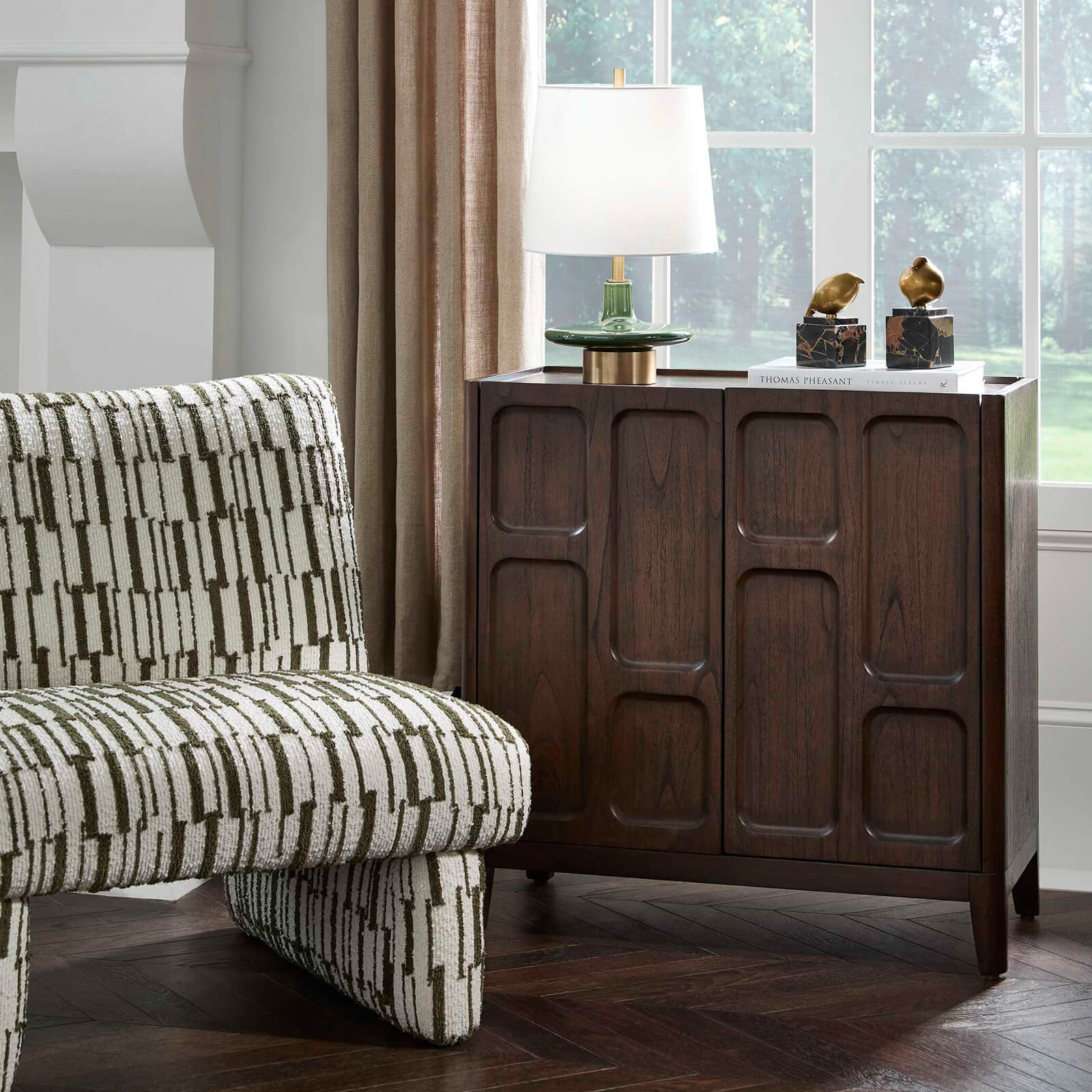 On The Block 2 Door Walnut Cabinet by Uttermost