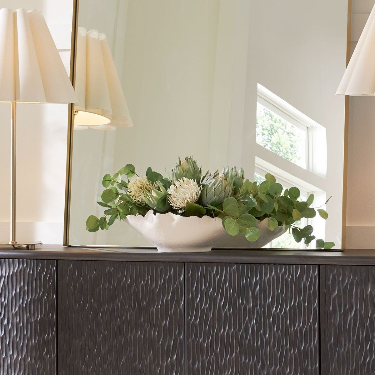 Protea Blooms Centerpiece Bowl by Uttermost