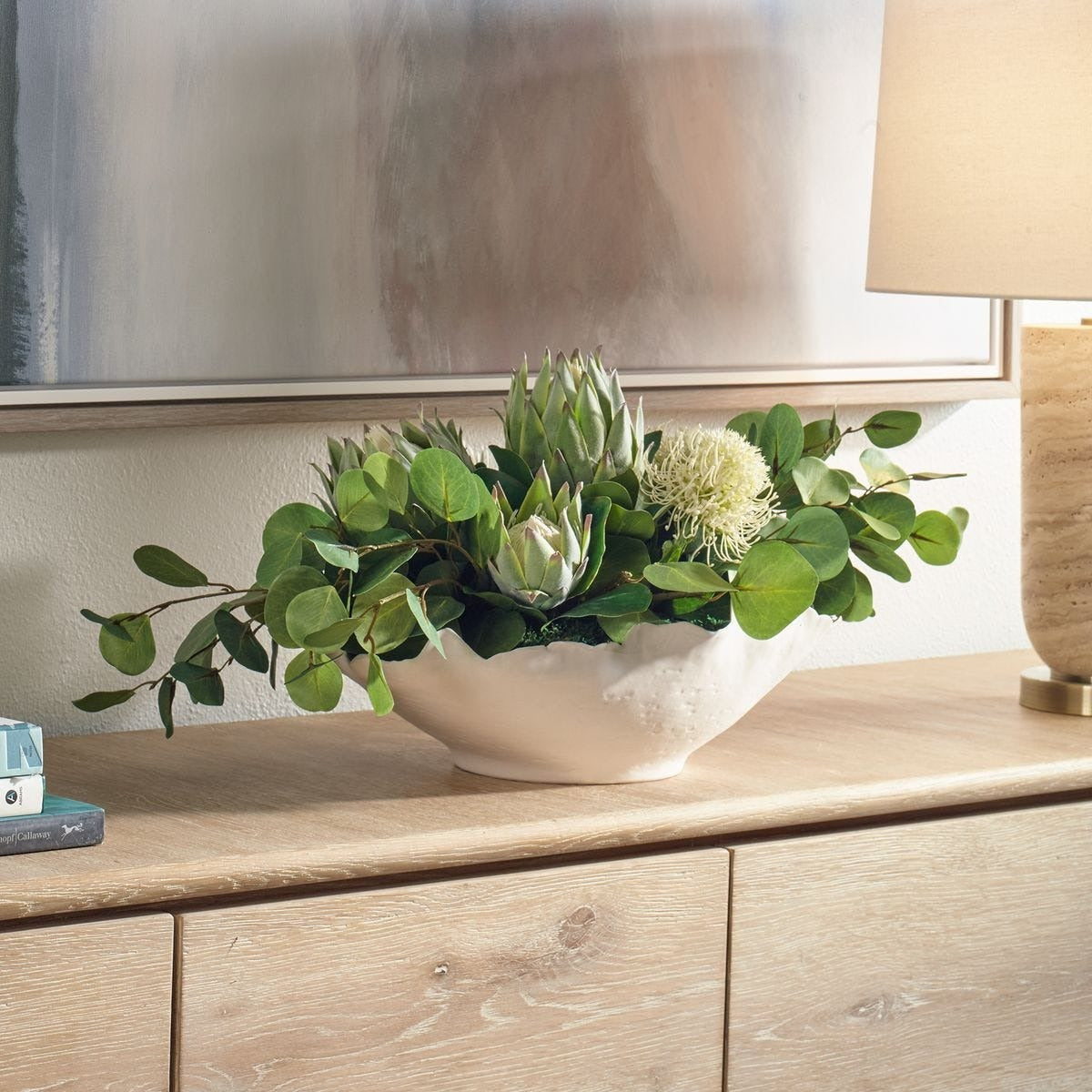 Protea Blooms Centerpiece Bowl by Uttermost