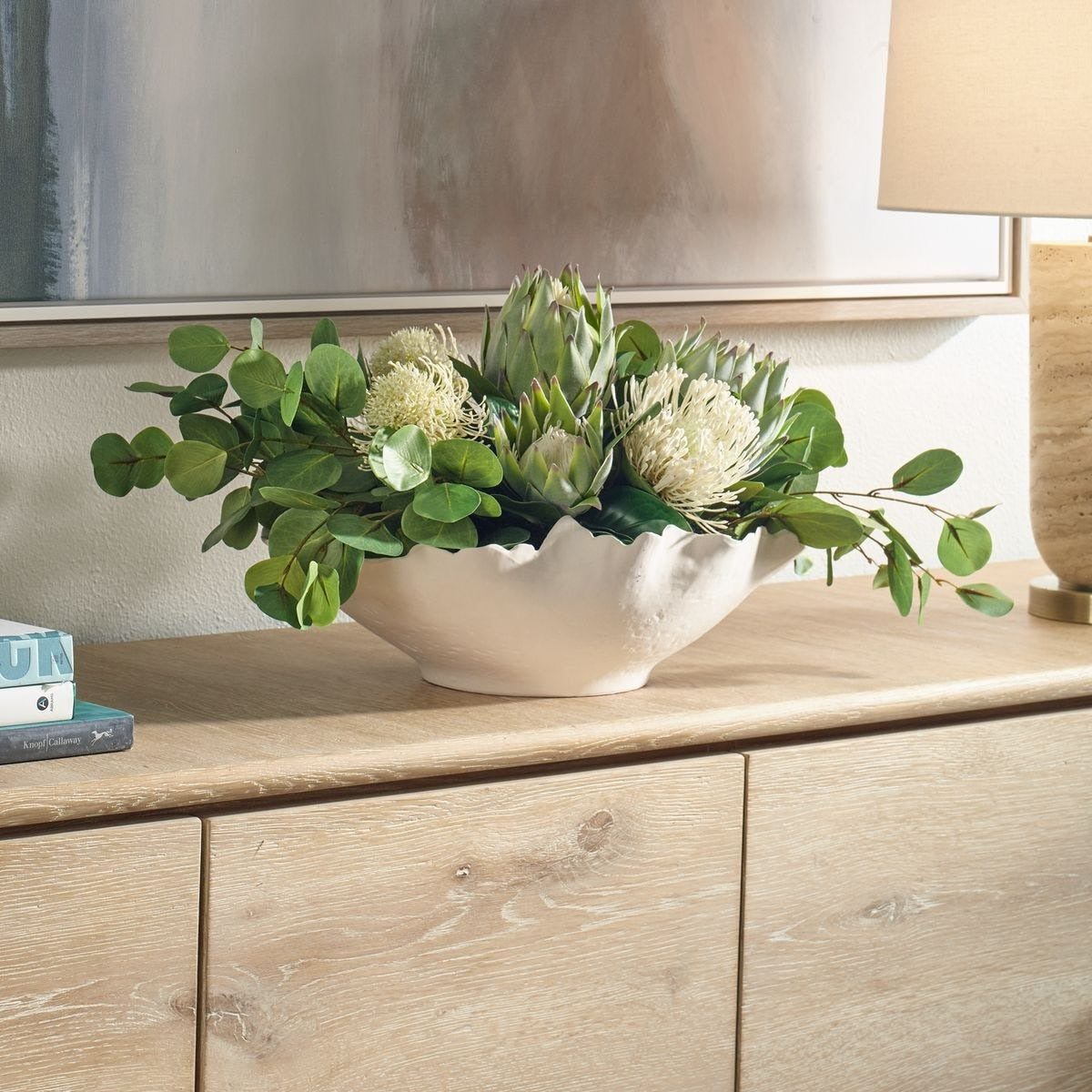 Protea Blooms Centerpiece Bowl by Uttermost
