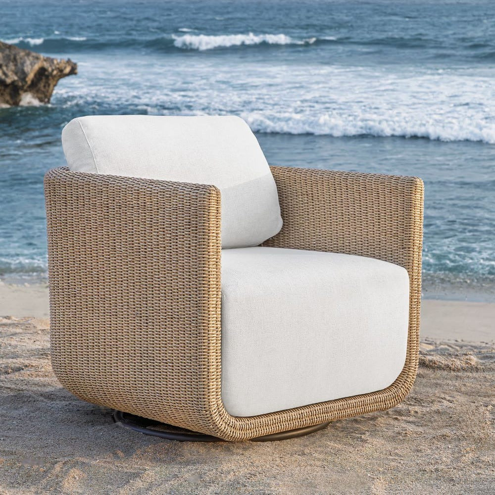 Santorini Outdoor Swivel Lounge Chair by Uttermost