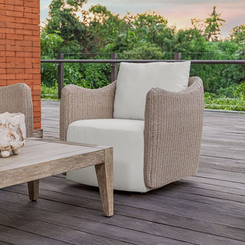 Santorini Outdoor Swivel Lounge Chair by Uttermost