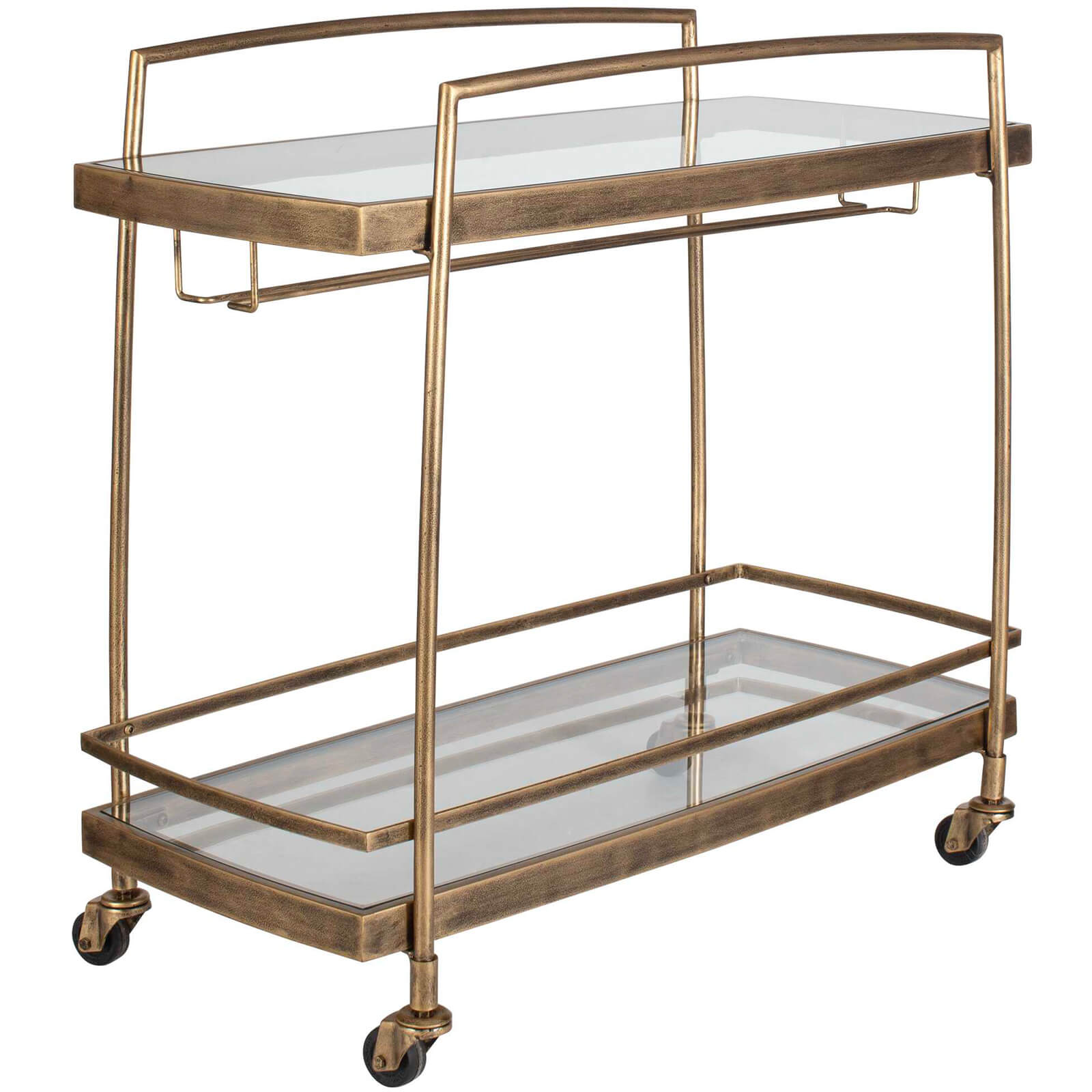 Scarritt Antique Brass Bar Cart by Uttermost