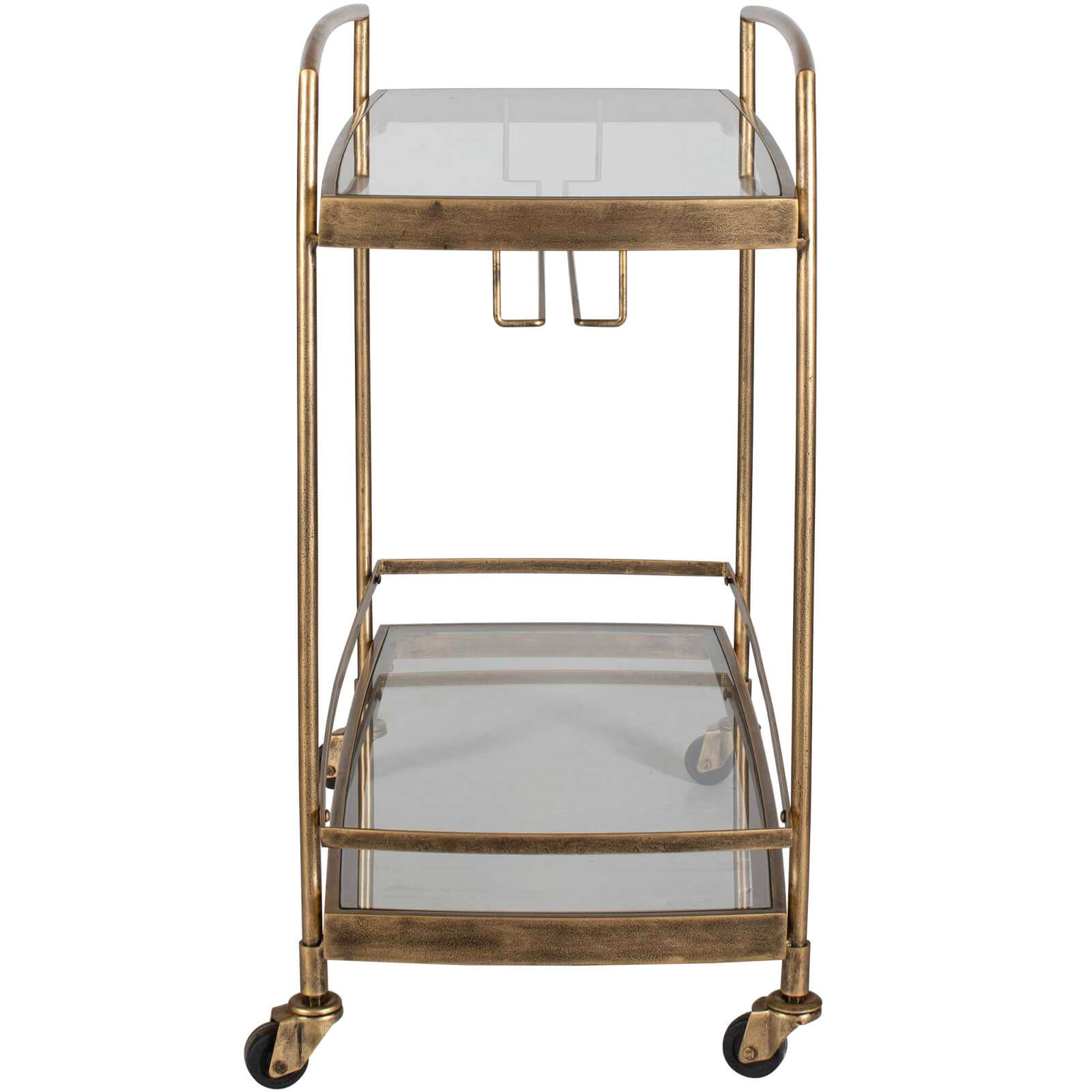 Scarritt Antique Brass Bar Cart by Uttermost