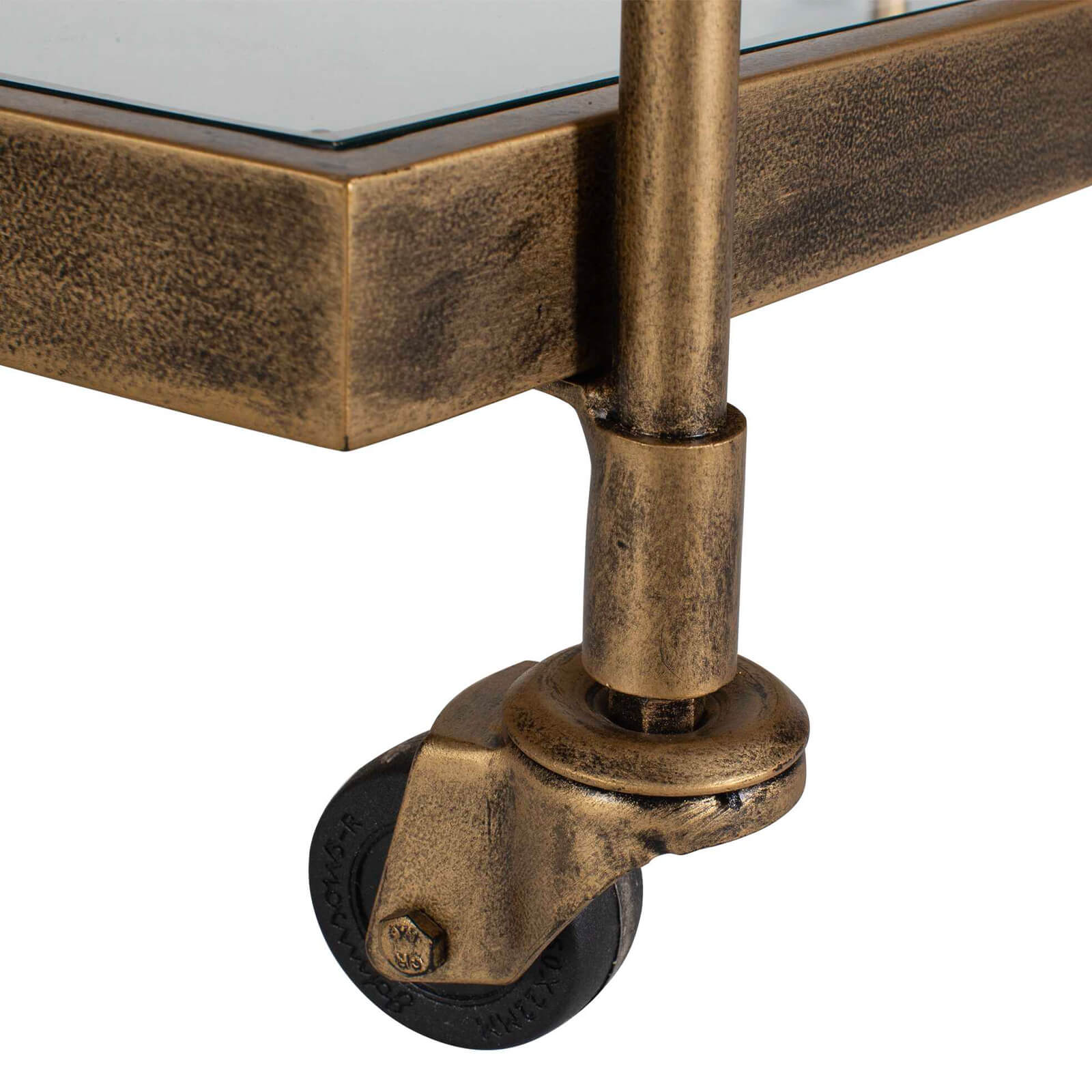 Scarritt Antique Brass Bar Cart by Uttermost