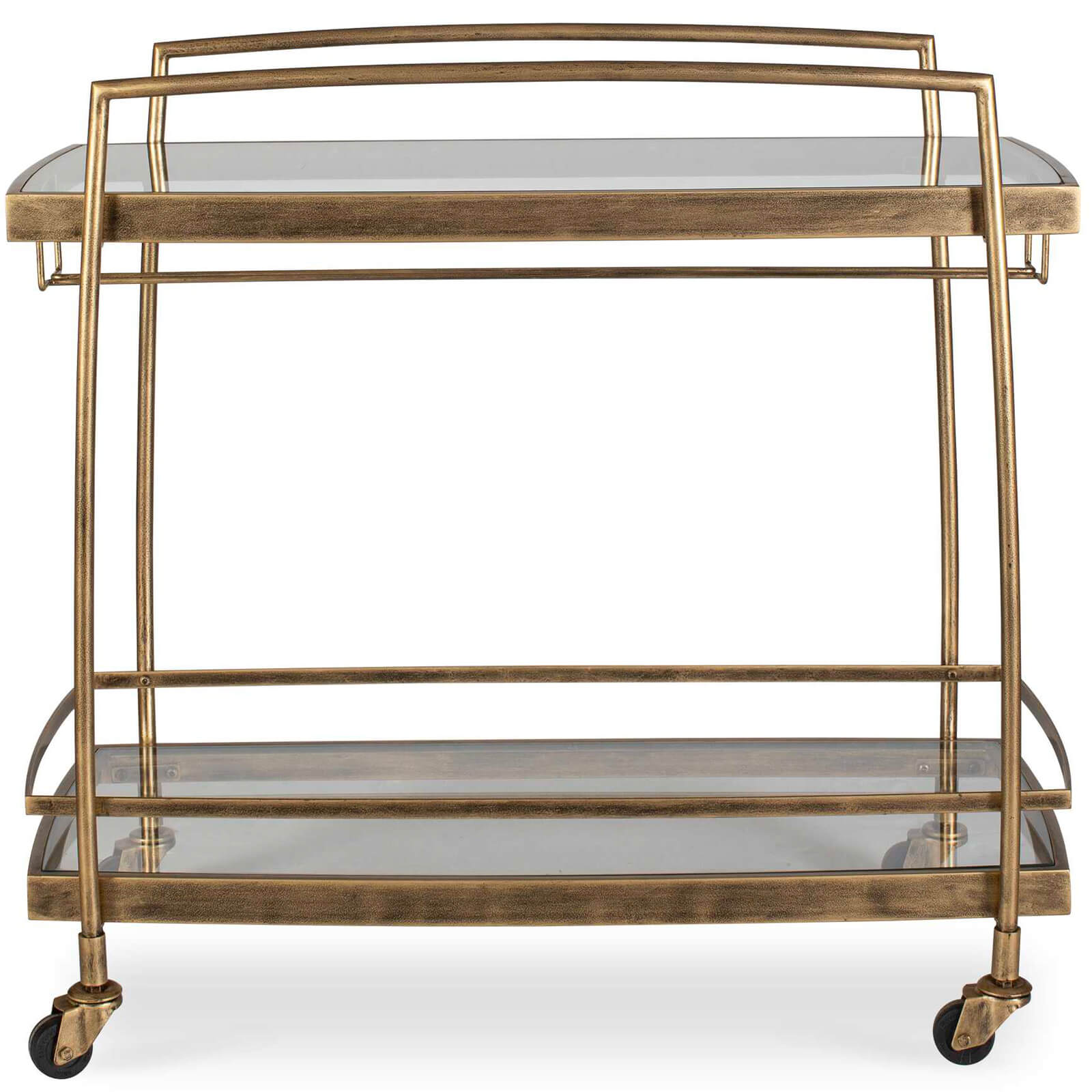 Scarritt Antique Brass Bar Cart by Uttermost