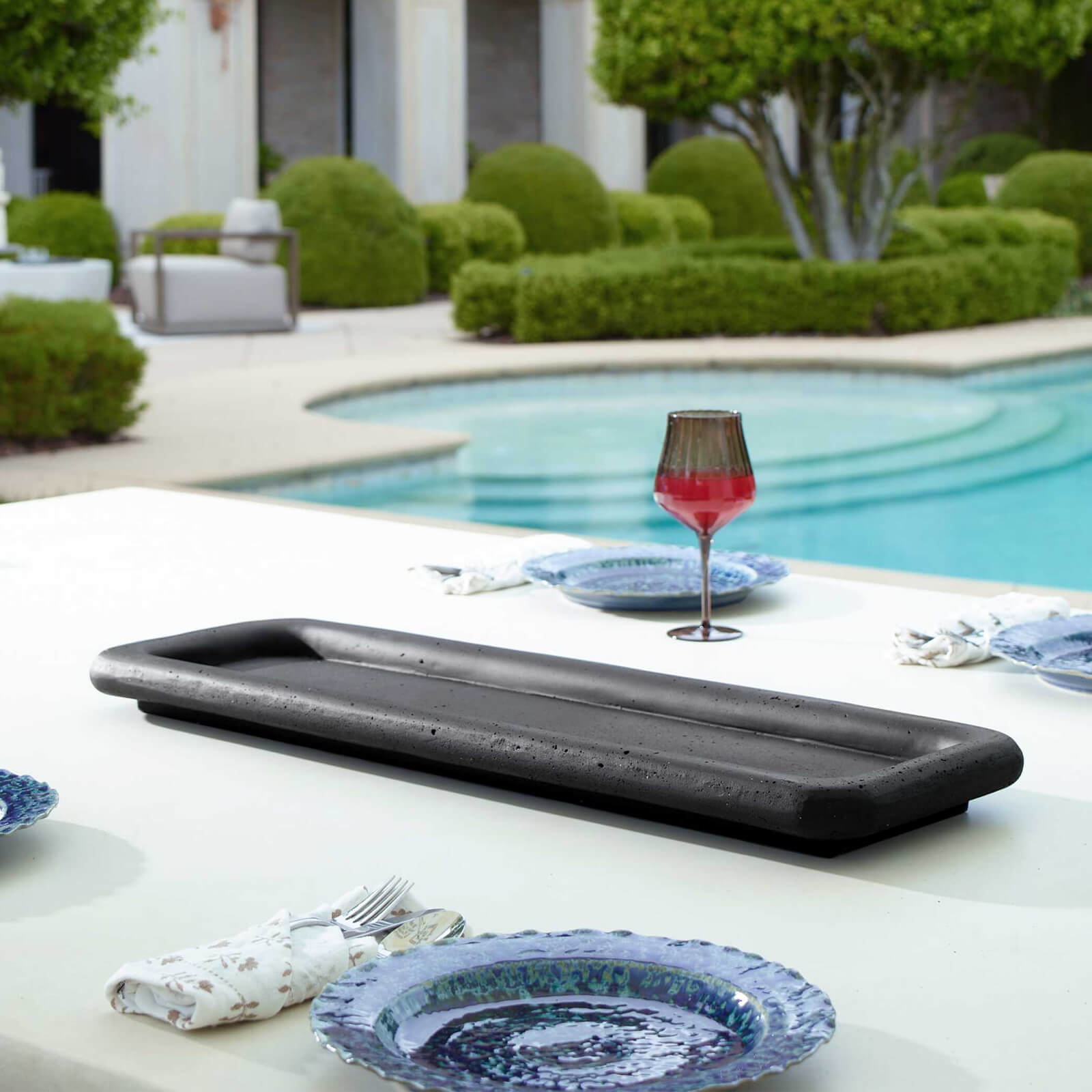 Shadowline Indoor-Outdoor Black Tray by Uttermost