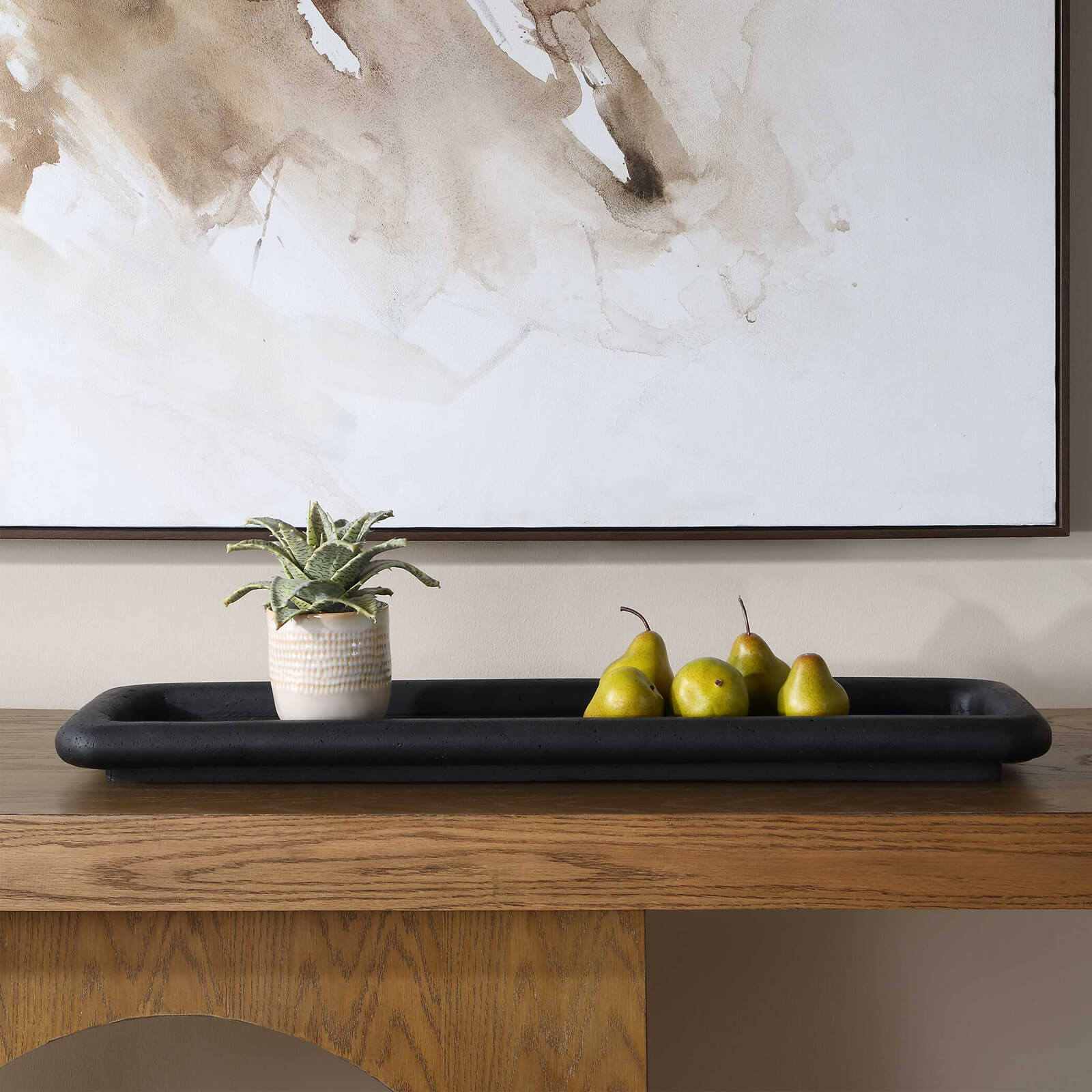 Shadowline Indoor-Outdoor Black Tray by Uttermost