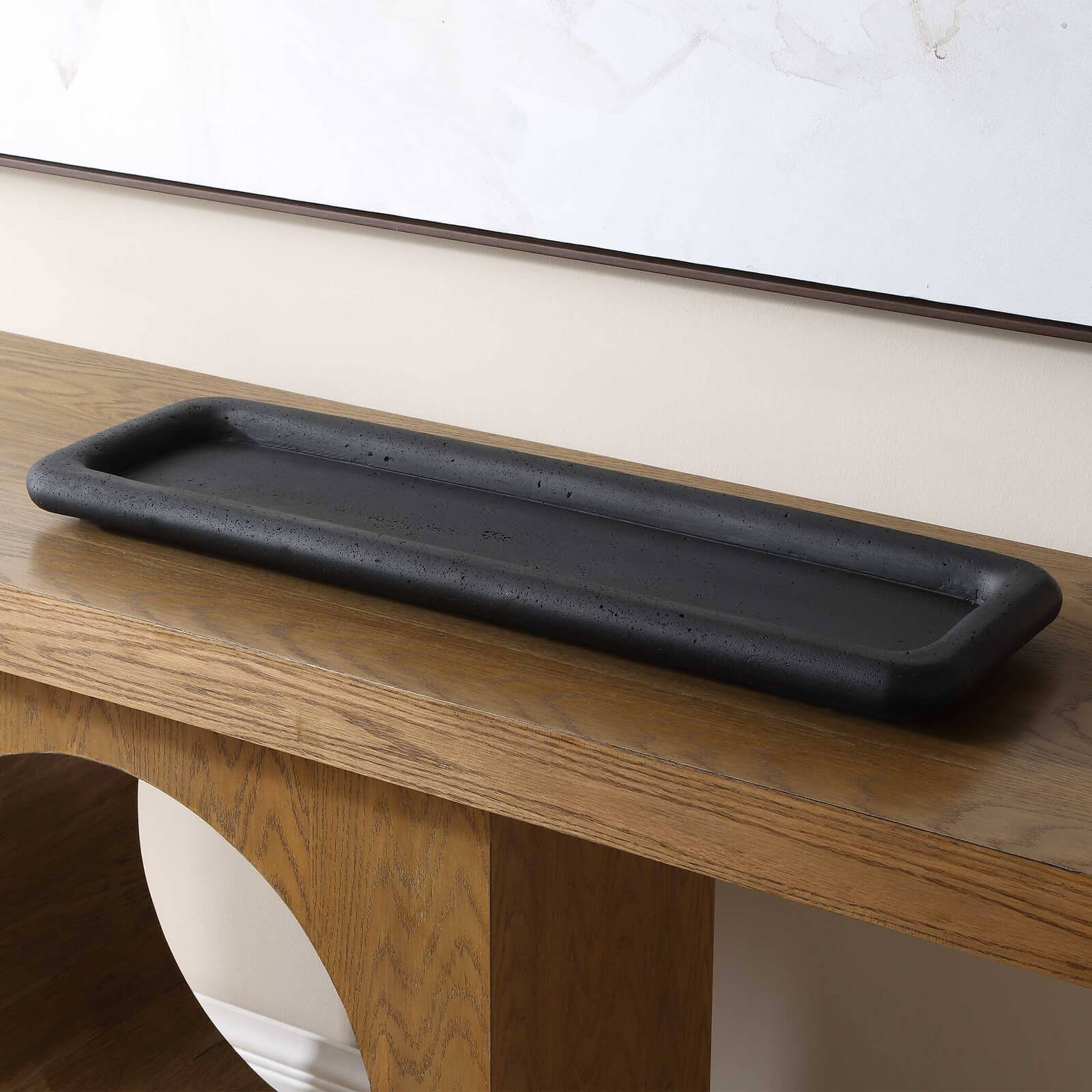 Shadowline Indoor-Outdoor Black Tray by Uttermost