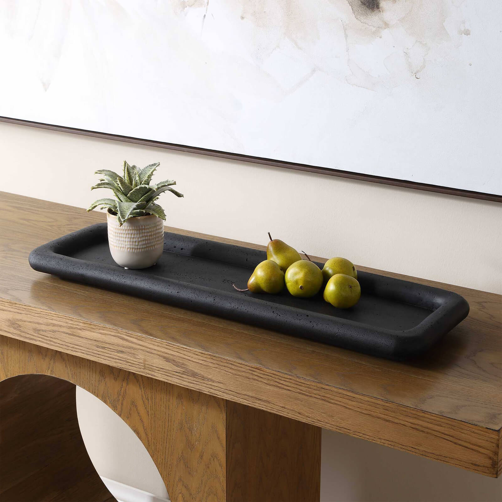 Shadowline Indoor-Outdoor Black Tray by Uttermost