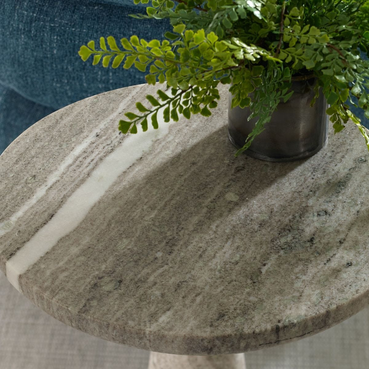 Shura Indoor-Outdoor Accent Table in Marble by Uttermost